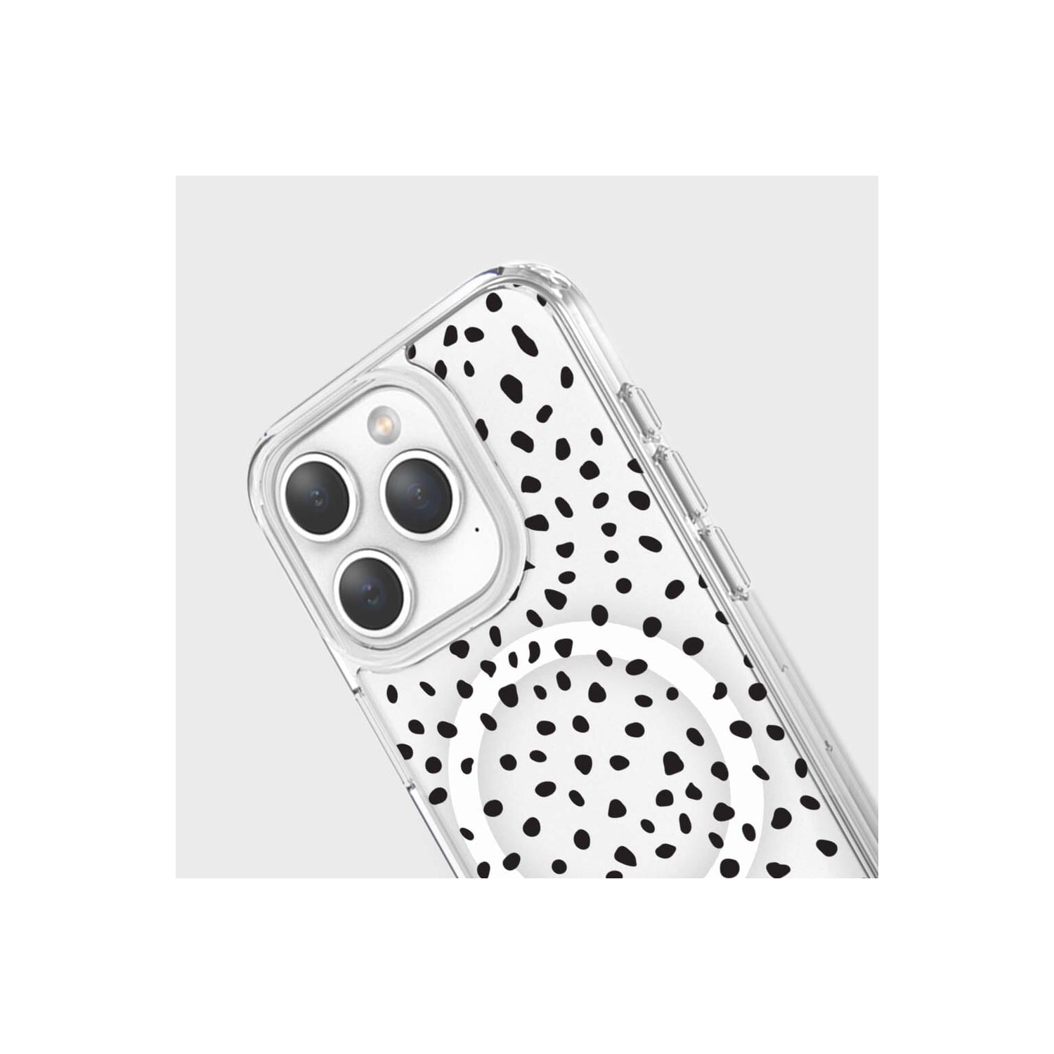 iPhone 15 Pro Max Case With MagSafe - White Polka