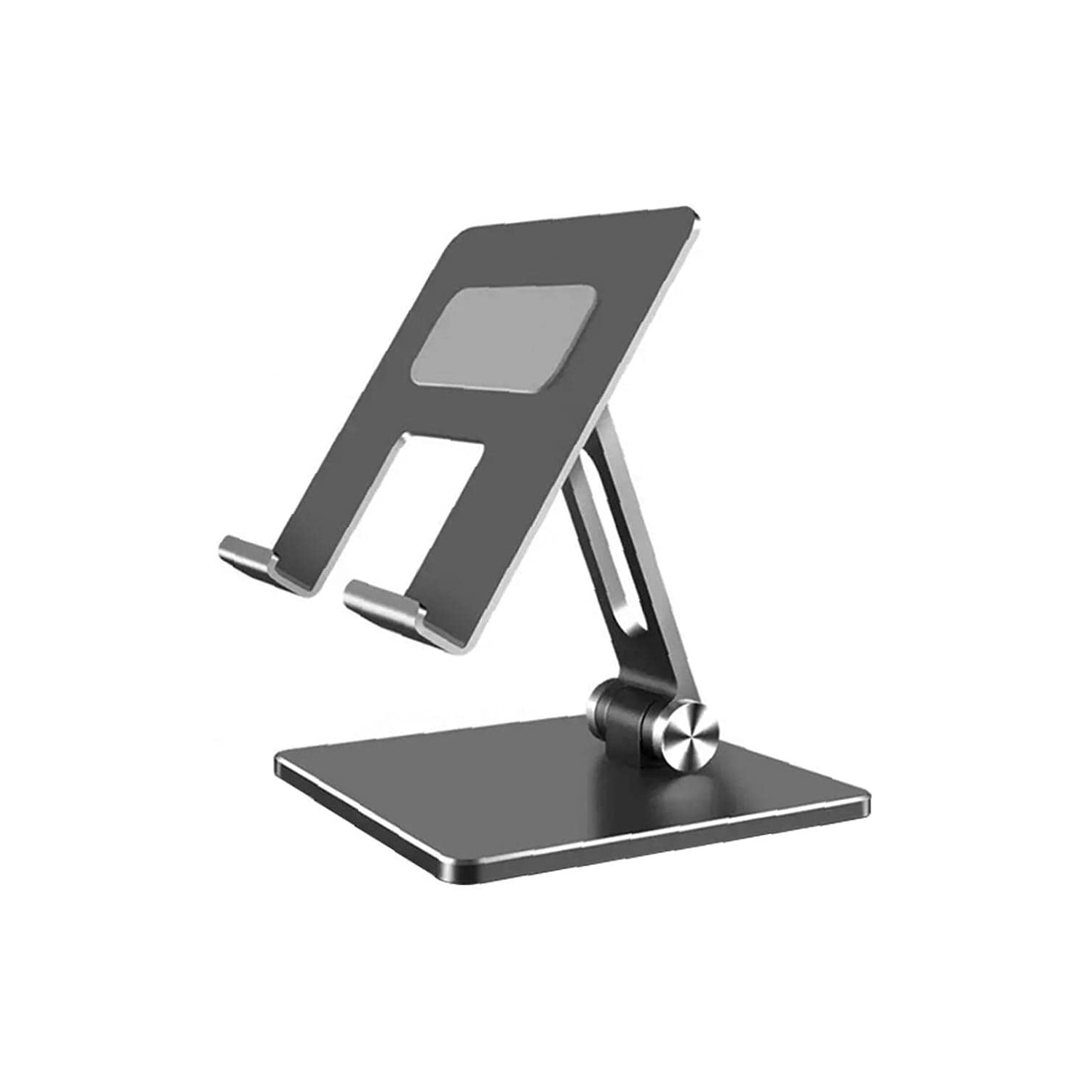 Desktop Holder Stand Tablet Aluminum Alloy Holder Desktop Bracket Lazy Folding Adjustable Computer Stand for iPad Mobile Phone Silver - axGear