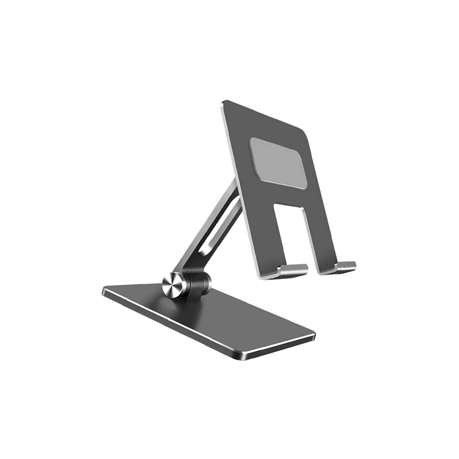 Desktop Holder Stand Tablet Aluminum Alloy Holder Desktop Bracket Lazy Folding Adjustable Computer Stand for iPad Mobile Phone Silver - axGear