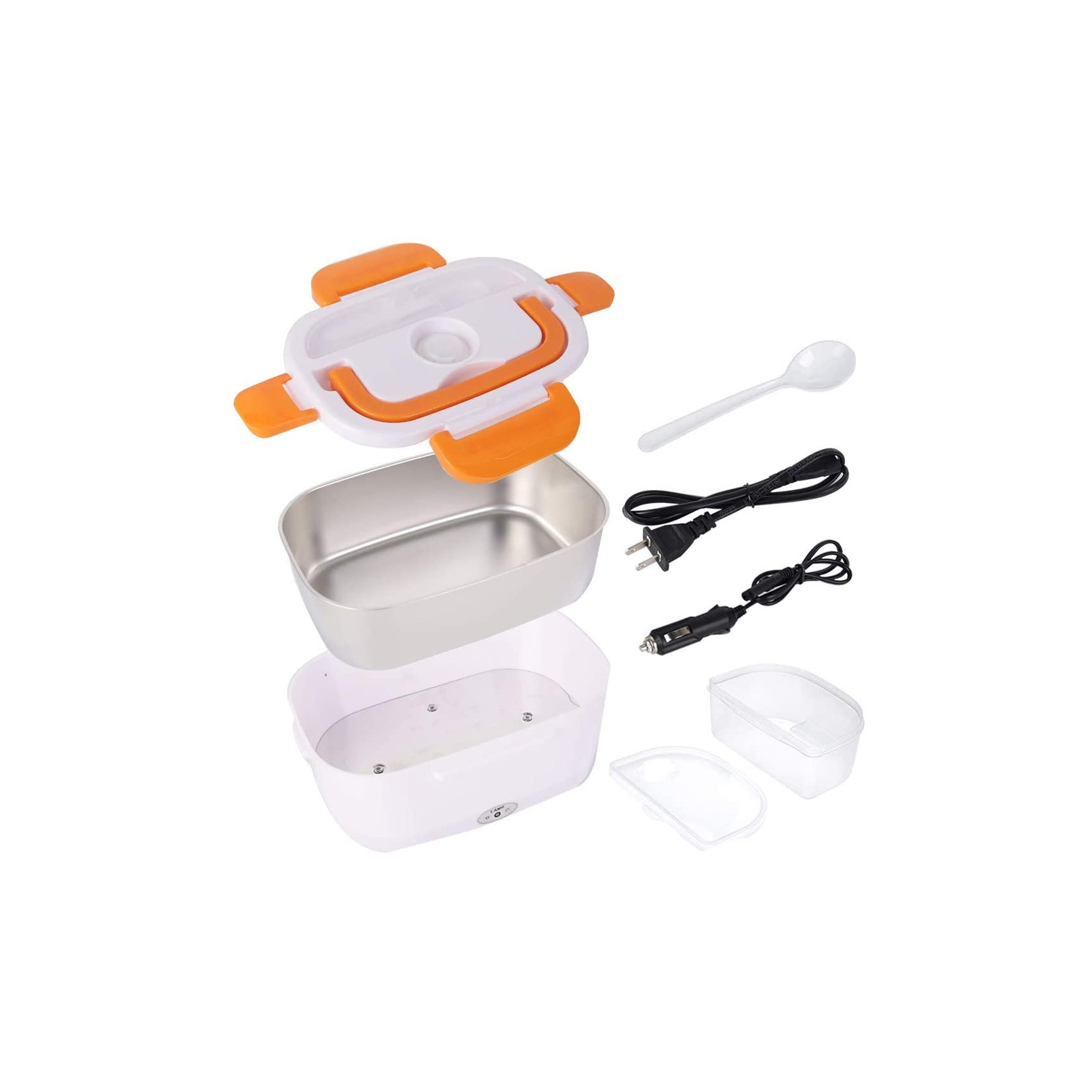 Boîte à lunch électrique pour voiture et maison 110V et 12V 40W chauffe-plats portable chauffe-plats 1.5L en acier inoxydable - axGear