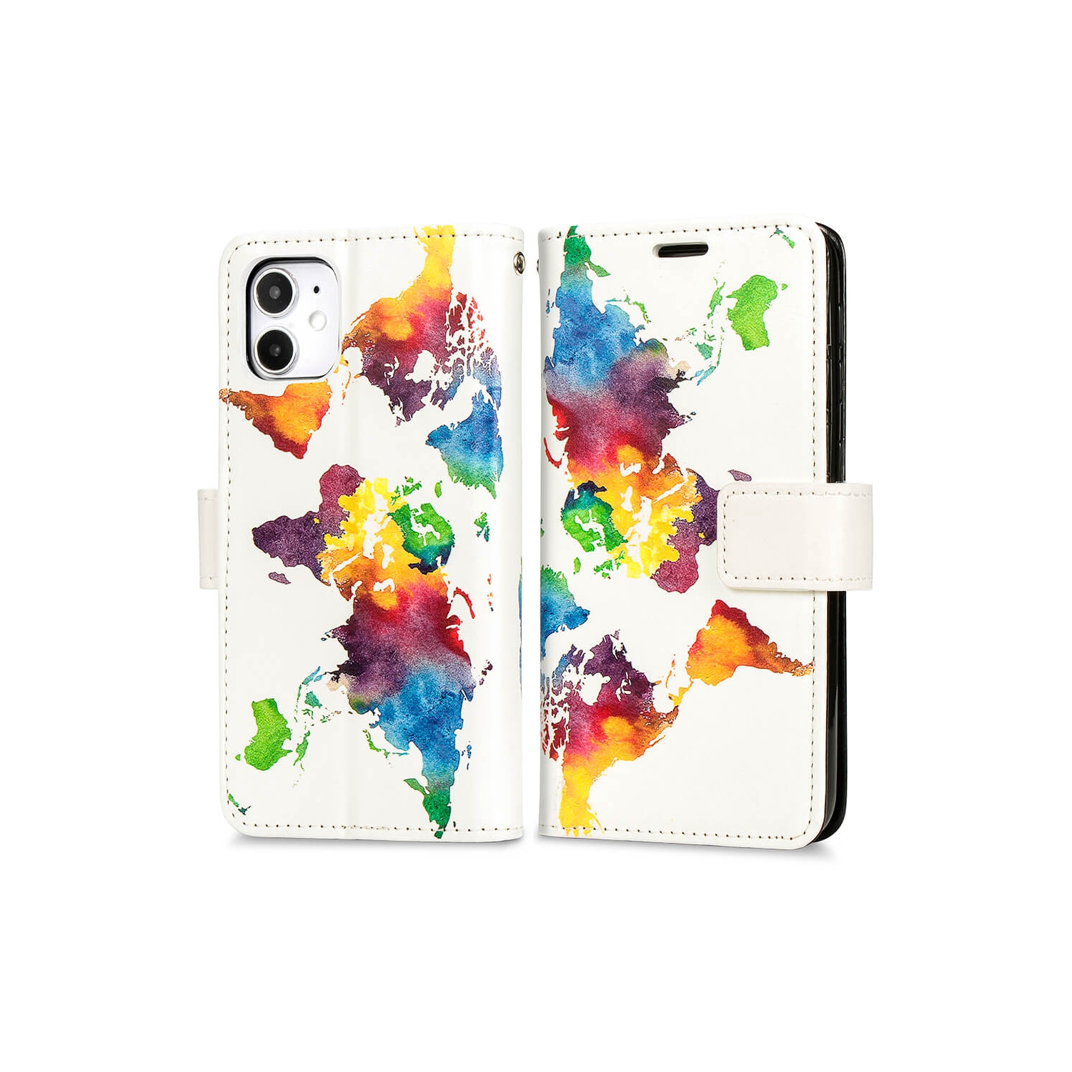 Juvenileway Design Folio series protection flip case for Apple iPhone 11 Pro Max 2019 - World