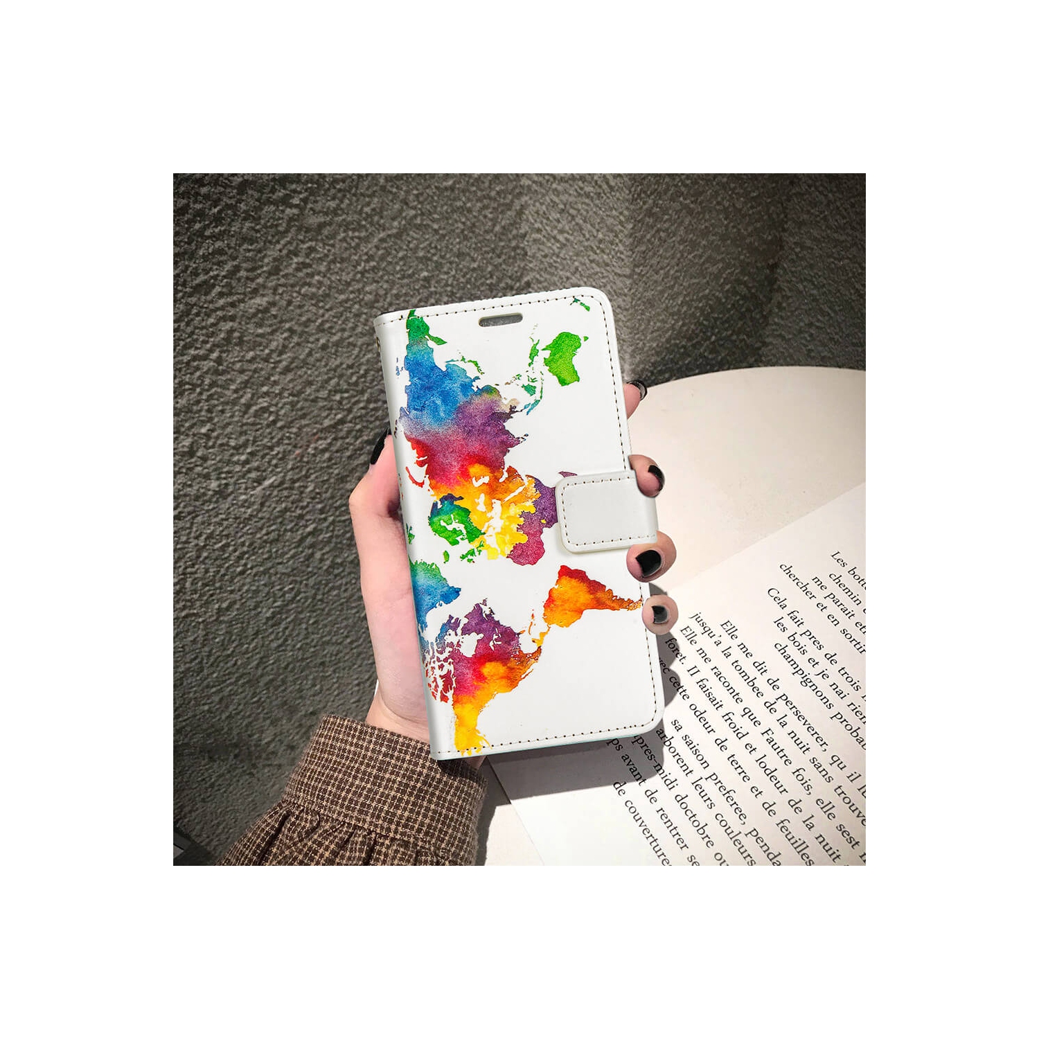 Juvenileway Design Folio series protection flip case for Apple iPhone 11 Pro Max 2019 - World