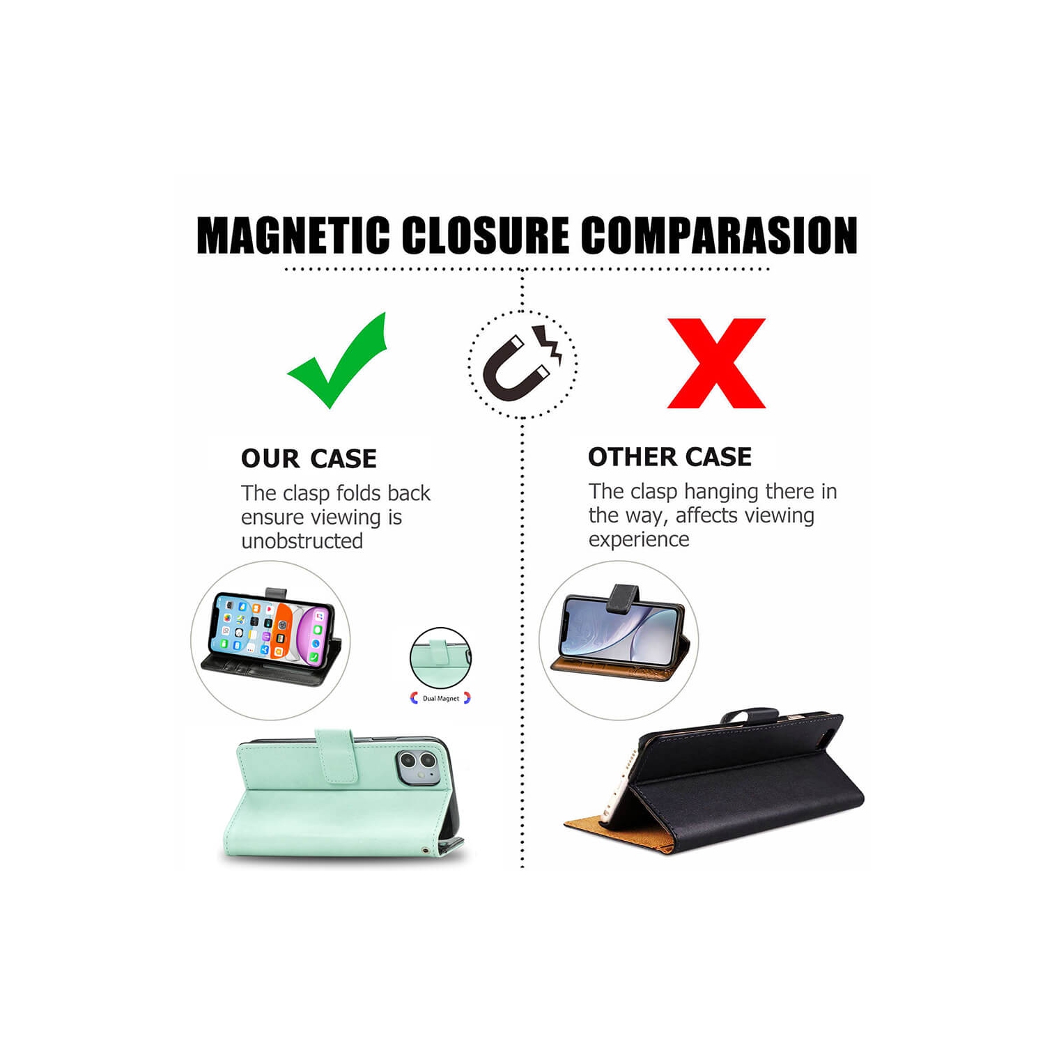 Juvenileway Folio series protection flip case for Apple iPhone 11 Pro Max 2019 - Blue