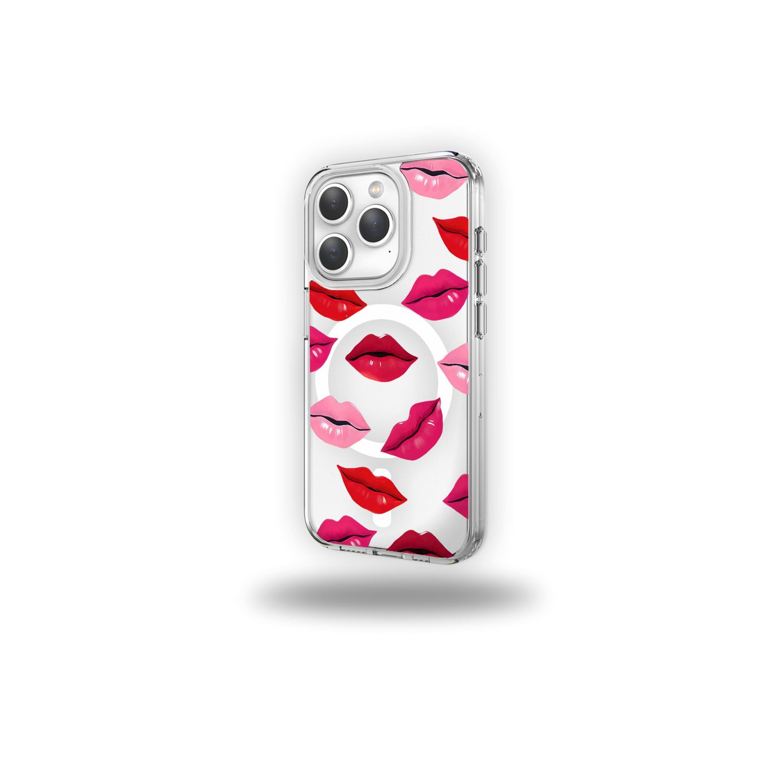 MagSafe iPhone 15 Pro Max Lips Design Clear Case
