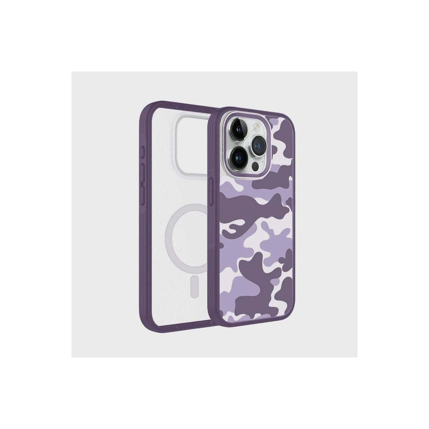 iPhone 15 Pro Max Case With MagSafe - Purple Camo