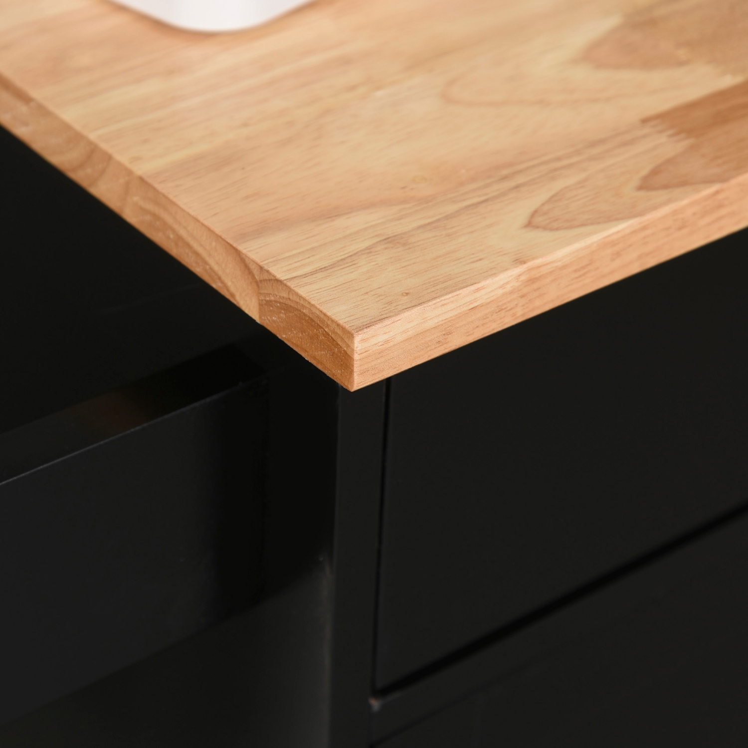 Chariot à roulettes pour îlot de cuisine avec dessus en bois, espace de rangement suffisant avec tablettes pour porte-serviettes, chariot de service