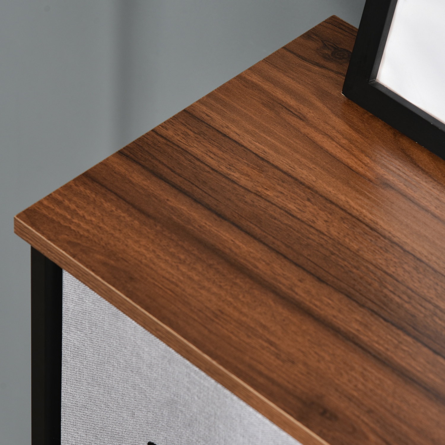 HOMCOM – Commode pour chambre à coucher avec 9 tiroirs, commode en tissu à 4 niveaux, grande tour de rangement pour commode avec cadre en acier et