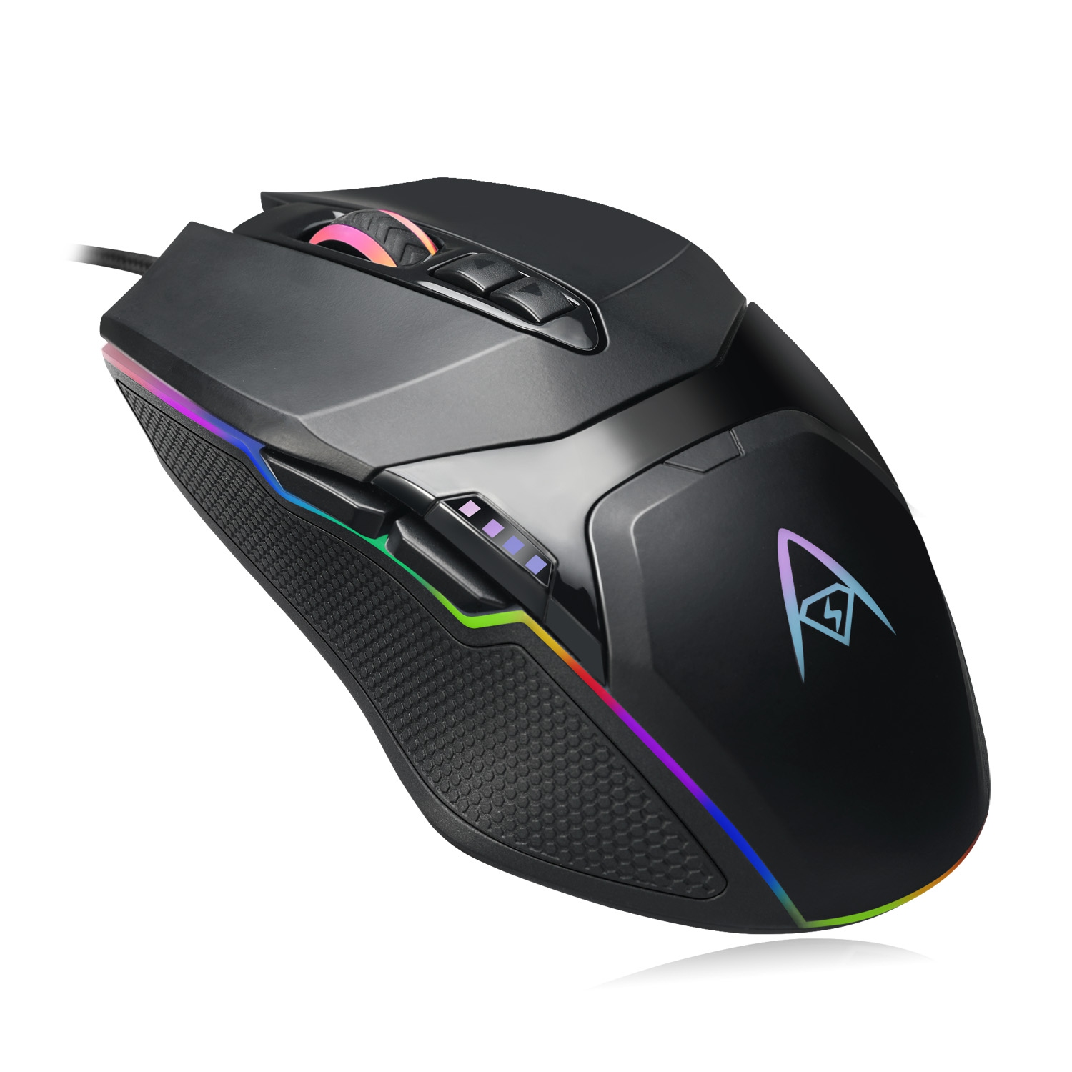 Adesso Technology 6400 DPI Wired Optical Gaming Mouse - Multi-Color