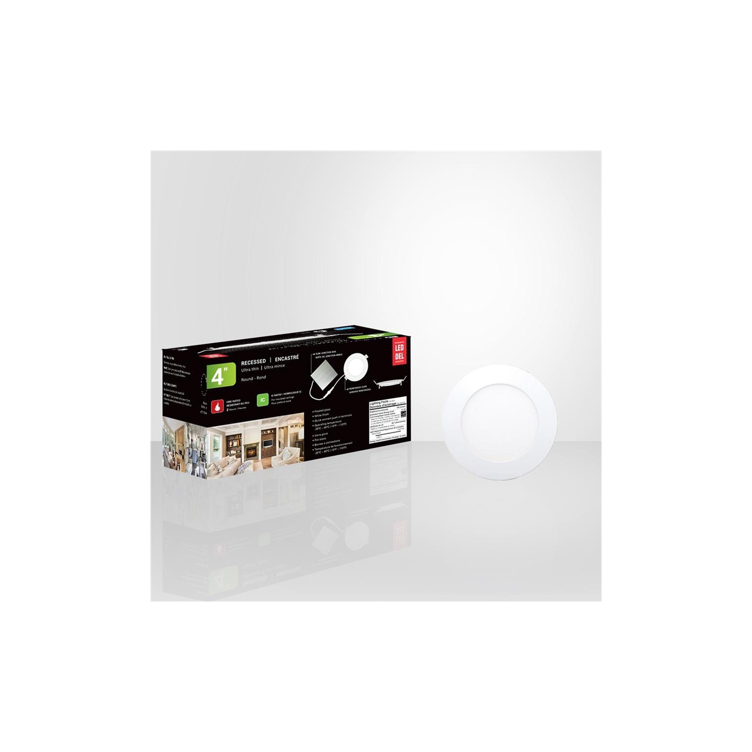 Xtricity - Set of 6 LED Recessed Lights, 4 '' Diameter, Dimmable, 10W, 3000K Soft White