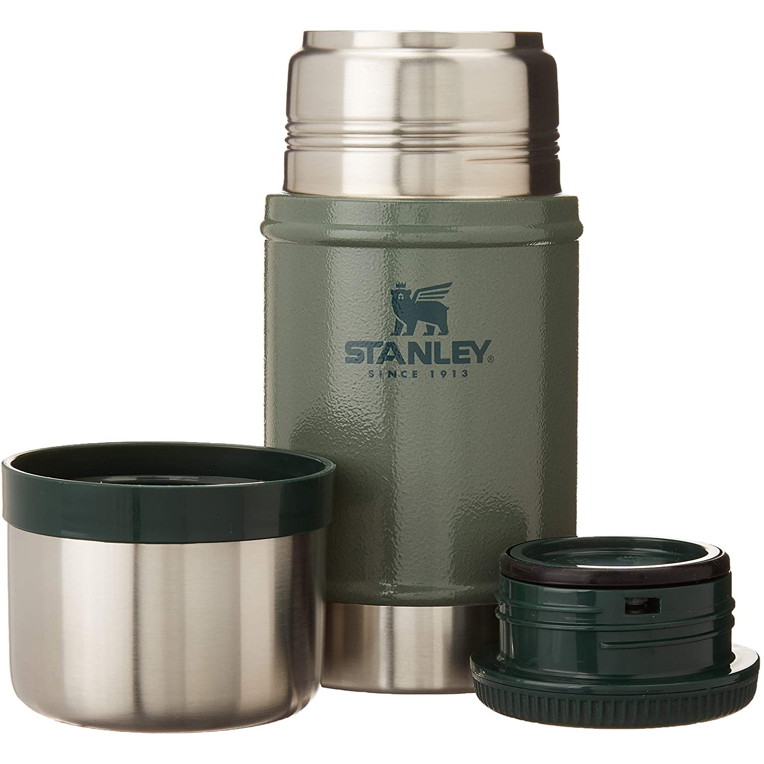 Stanley Vacuum Insulated Large Food Jar, 18/8 Stainless Steel Food Jar for Cold and Hot Food, Soup Thermos with Leak Proof Lid Doubles as Cup, Wide
