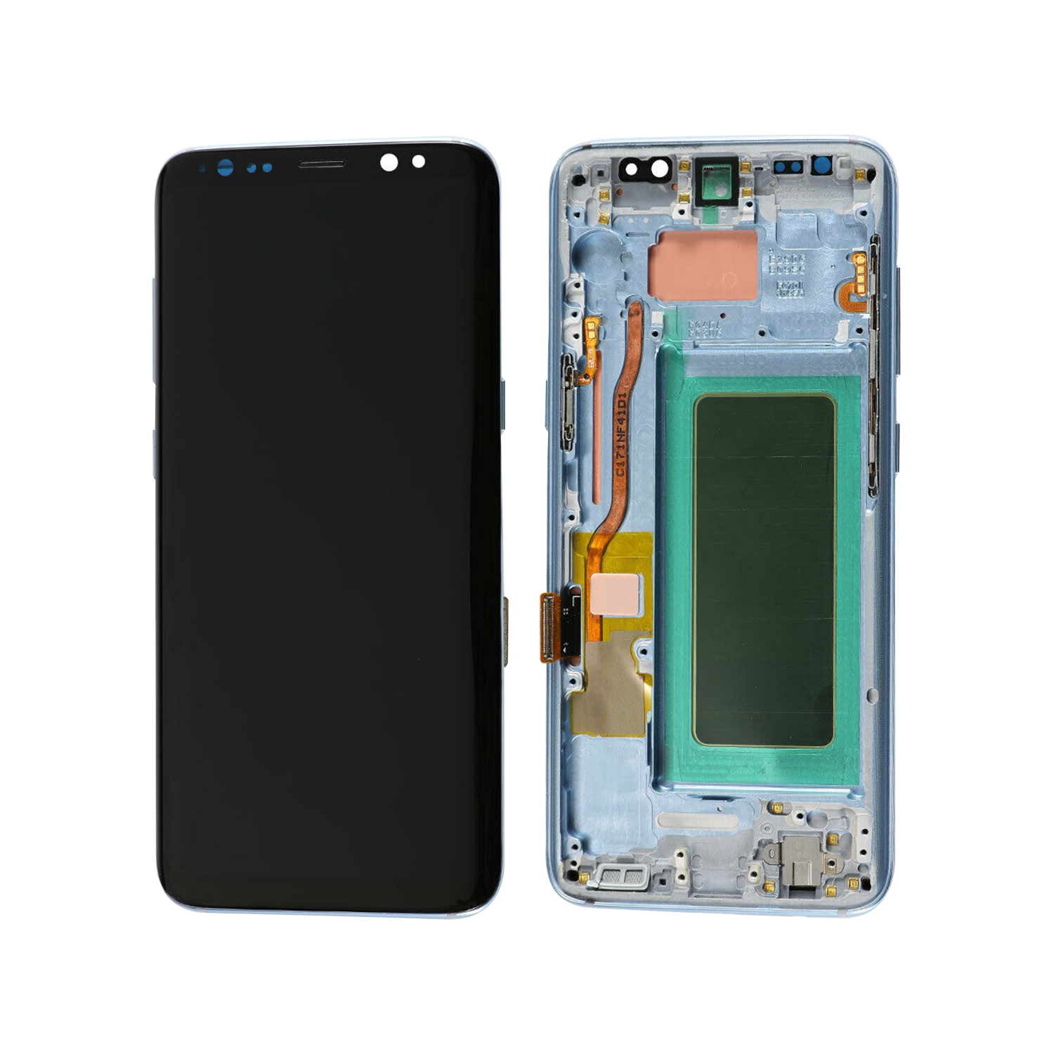 Replacement LCD Display Touch Screen Digitizer Assembly With Frame For Samsung Galaxy S8 - Coral Blue