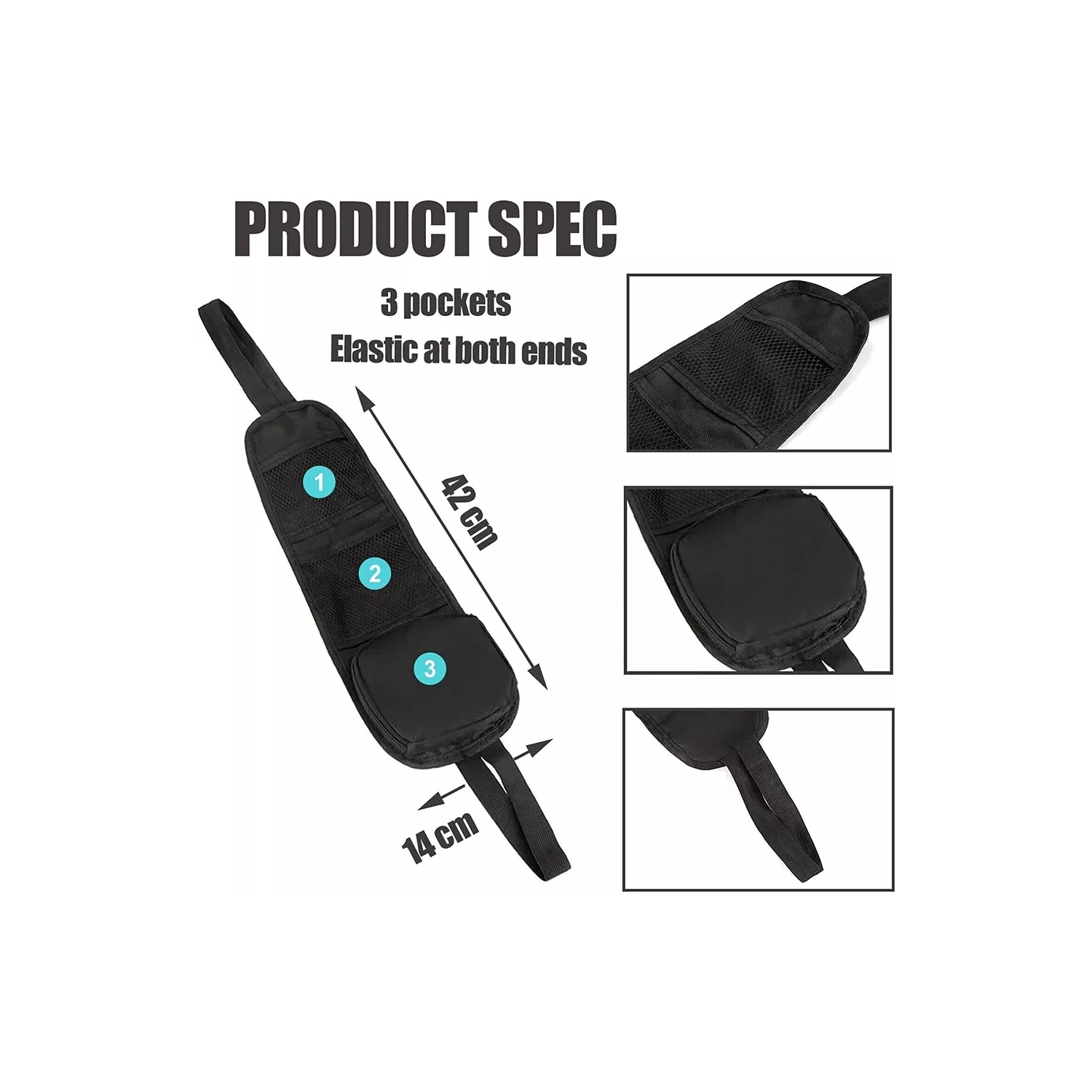 ISTAR Car Seat Side Organizer Waterproof Car Chair Side Hanging Storage Bag for Cars Trucks