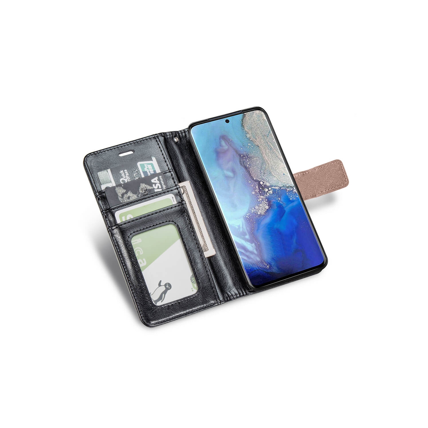 Juvenileway Folio series protection flip case for Samsung Galaxy S10 - Light Blue