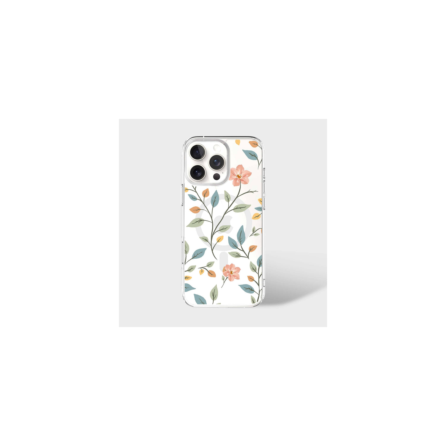 MagSafe iPhone 16 Pro Max Easter Floral Clear Case