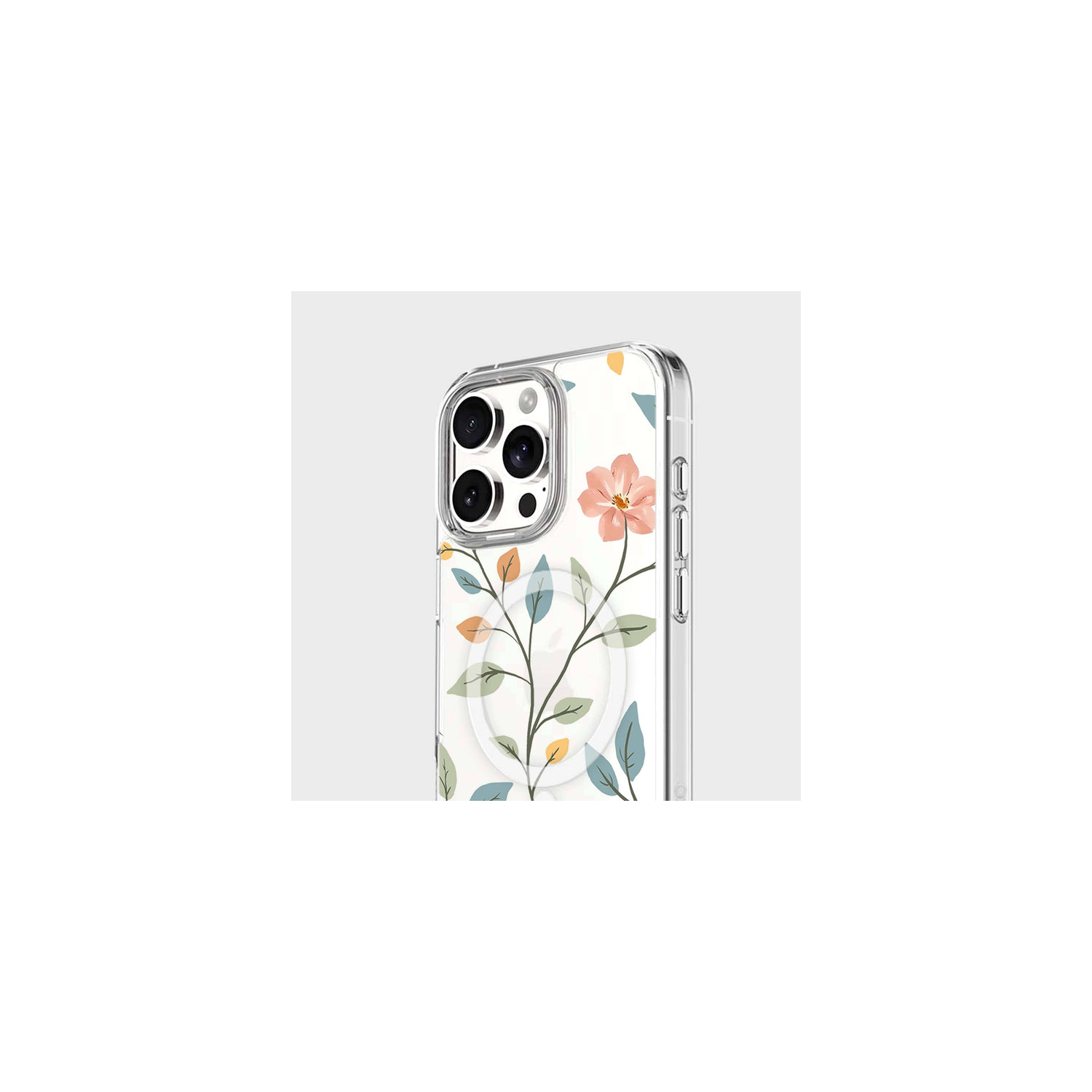 MagSafe iPhone 16 Pro Max Easter Floral Clear Case
