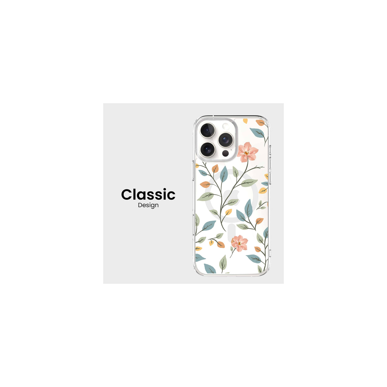 MagSafe iPhone 16 Pro Max Easter Floral Clear Case