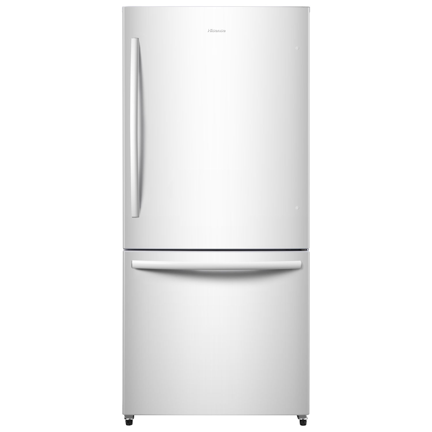 Hisense 31.1" 17 Cu. Ft. Bottom Freezer Refrigerator with LED Lighting (RB17N6DWE) - White