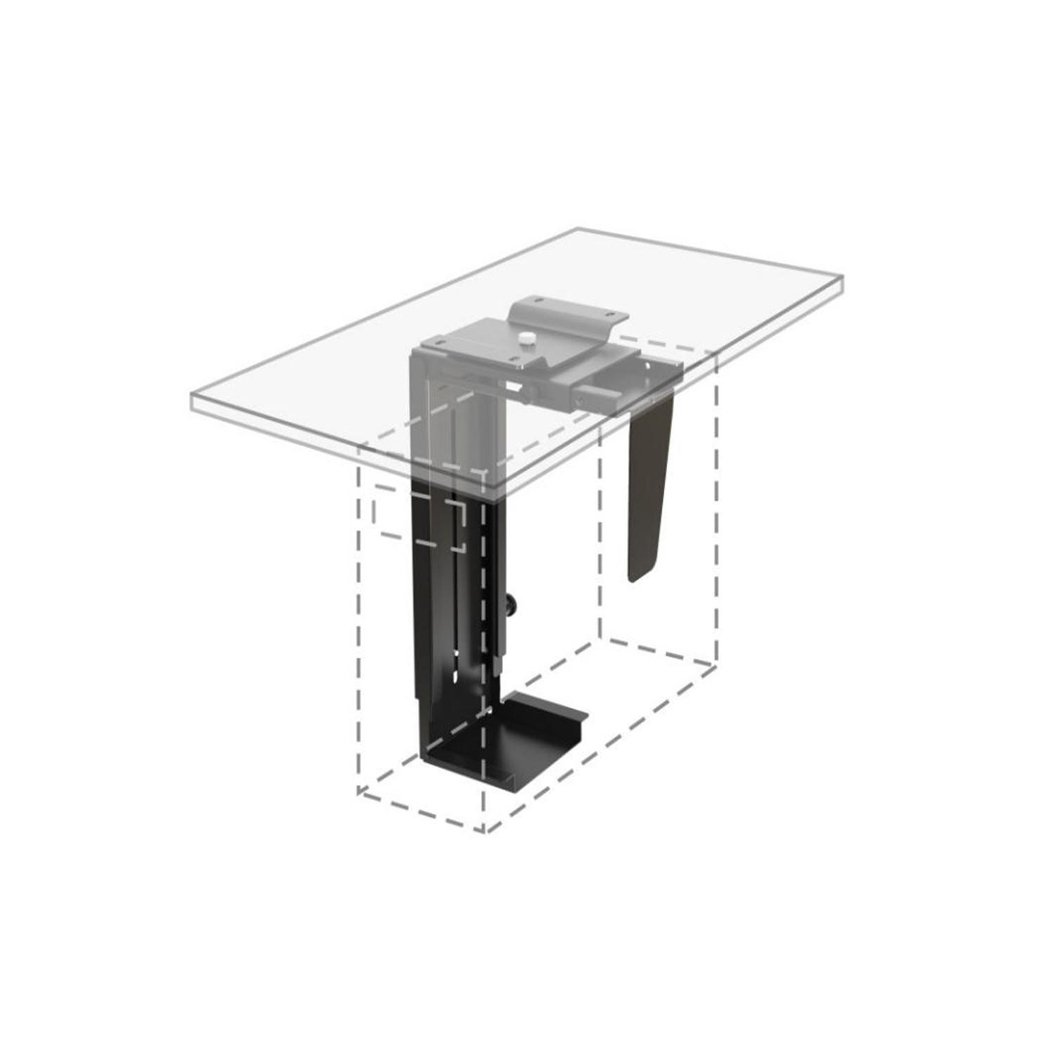 Under Desk Computer PC Case Tower Holder, Wall PC Case Mount Holder with Height and Width Adjustment