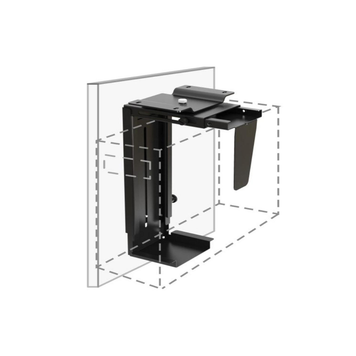 Under Desk Computer PC Case Tower Holder, Wall PC Case Mount Holder with Height and Width Adjustment