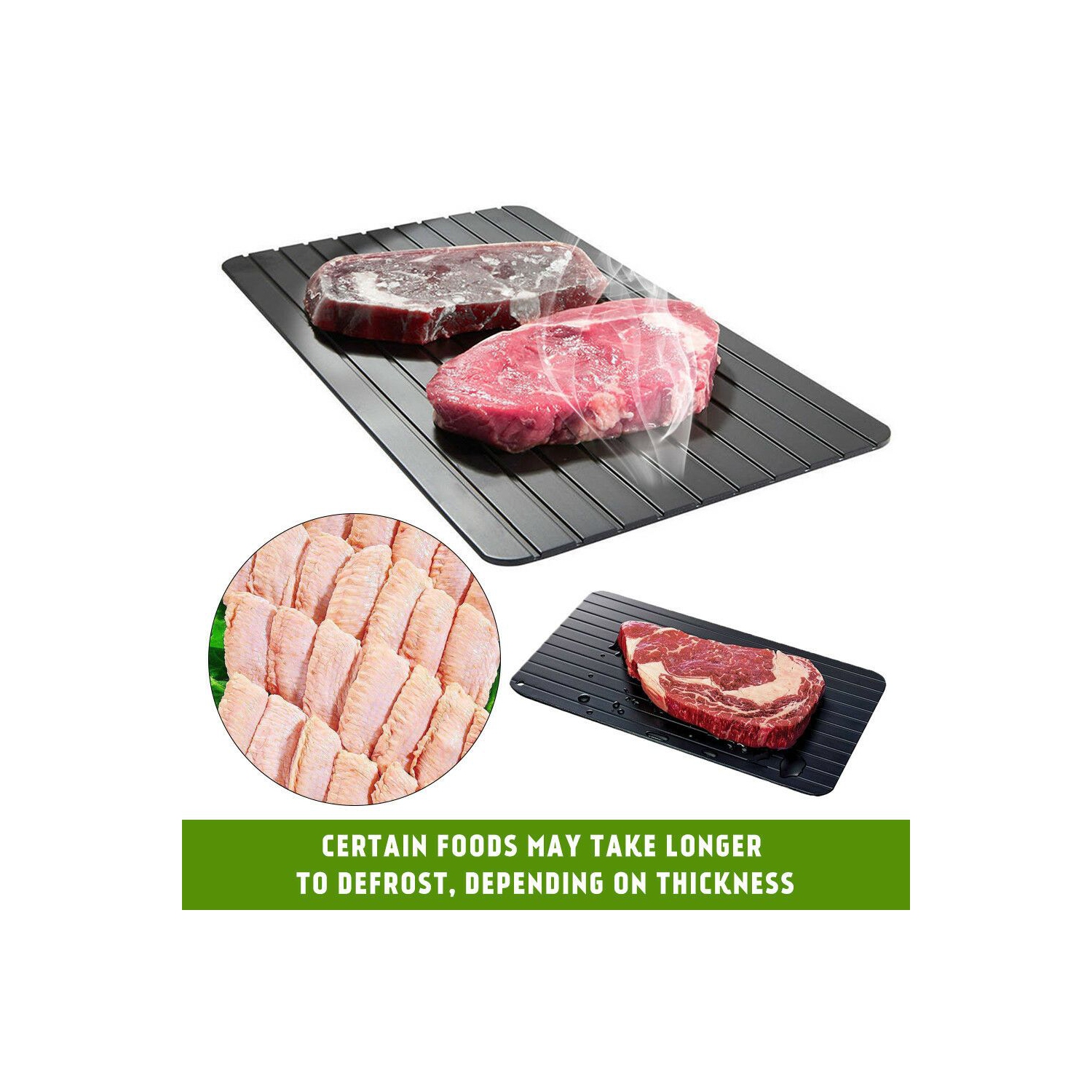 ISTAR – Plateau de décongélation rapide pour la viande surgelée à décongeler naturelle, plaque de décongélation rapide et planche pour la viande et