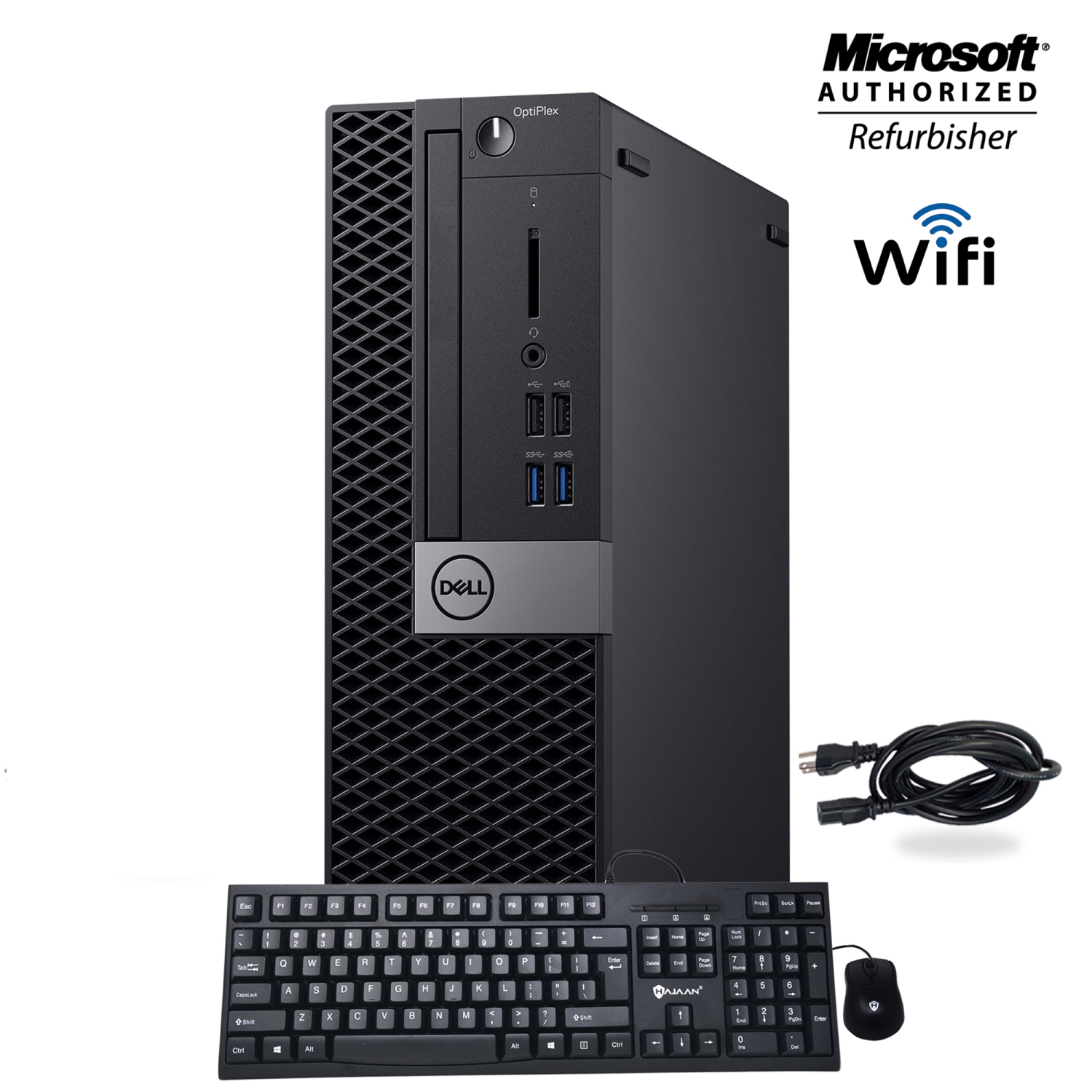 Refurbished - Dell Optiplex 5040 Business Desktop Computer Intel Core i5 6500 16GB RAM New 256GB SSD Windows 10 Home WiFi HDMI