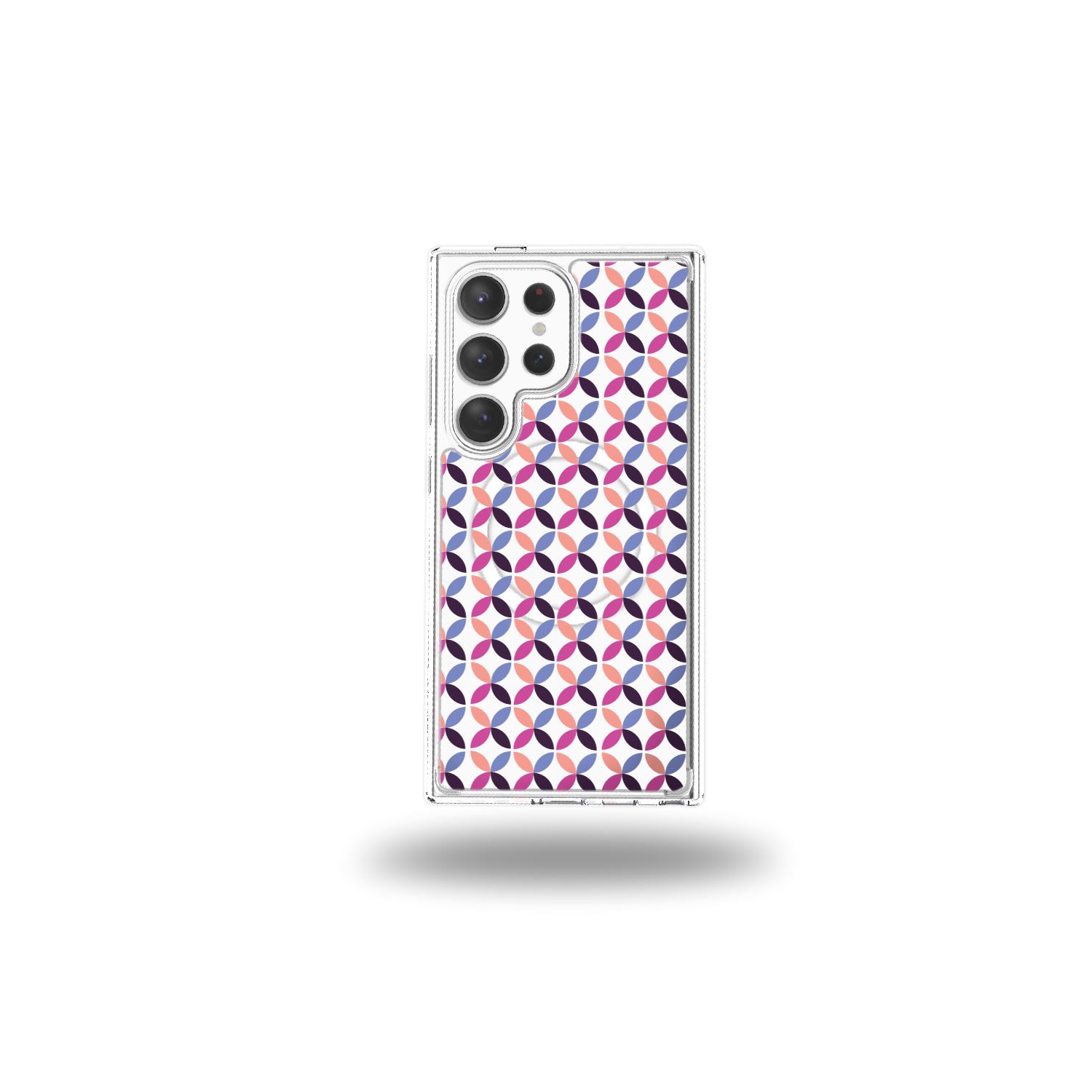 Samsung Galaxy S24 Ultra Clear Case - Pink Celestial Petal Design