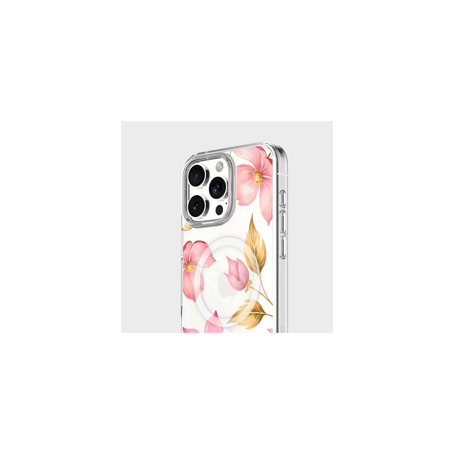 iPhone 12 Mini - MagSafe Head of Flowers by Nicole, White Line Art