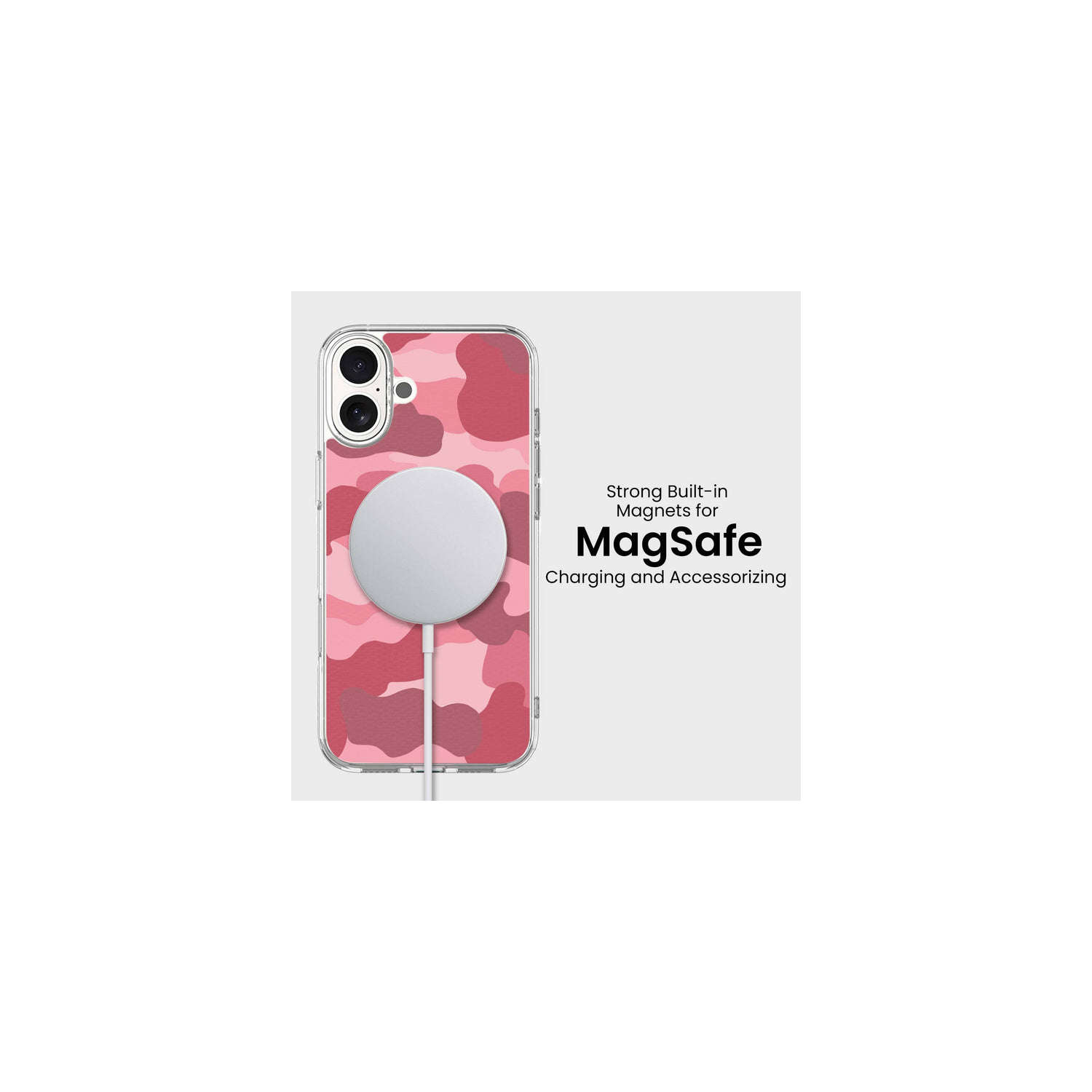 iPhone 12 Mini - MagSafe Tranquil Tulips by Nicole, Black Line Art