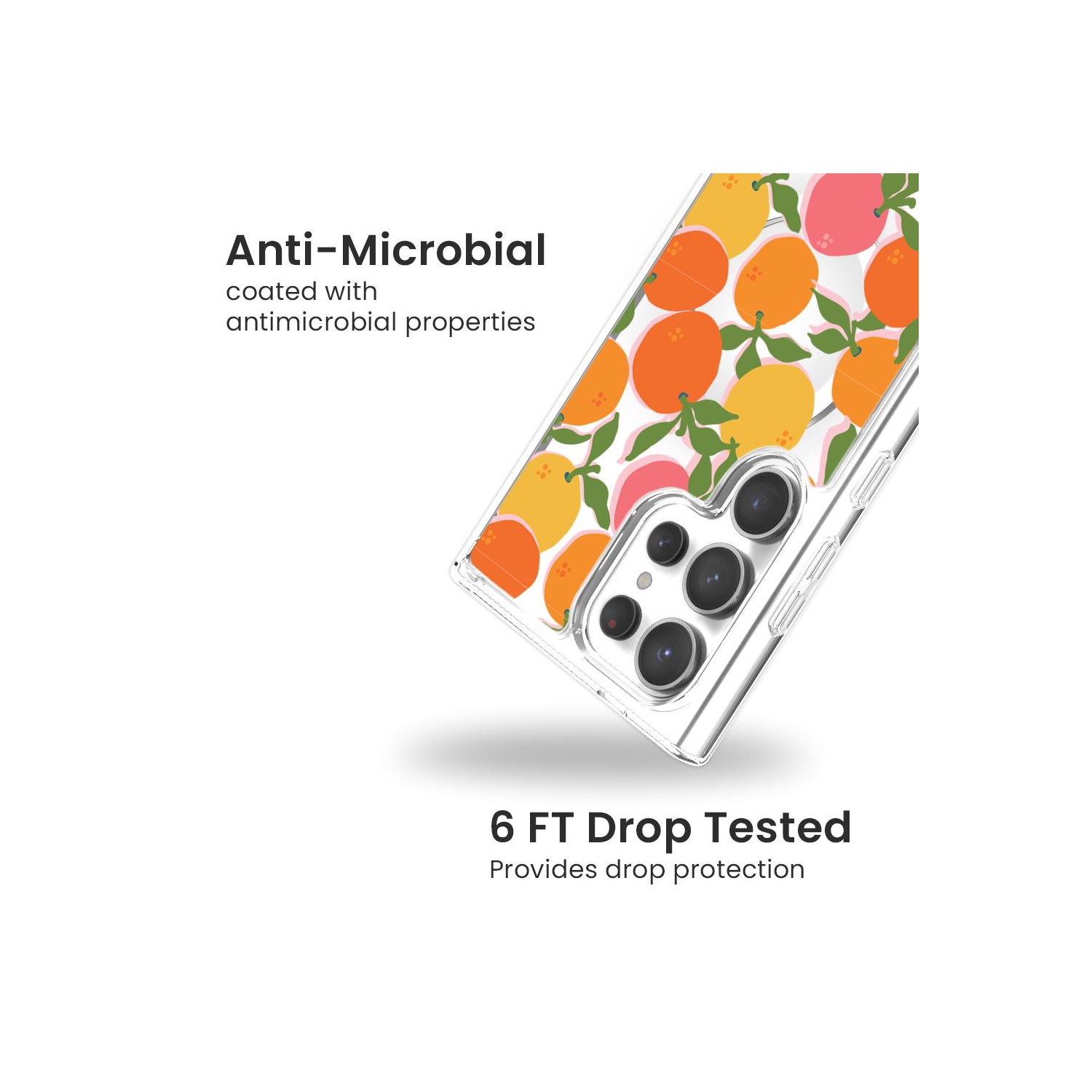 Samsung Galaxy S24 Ultra Clear Case - Orange You Clever Design