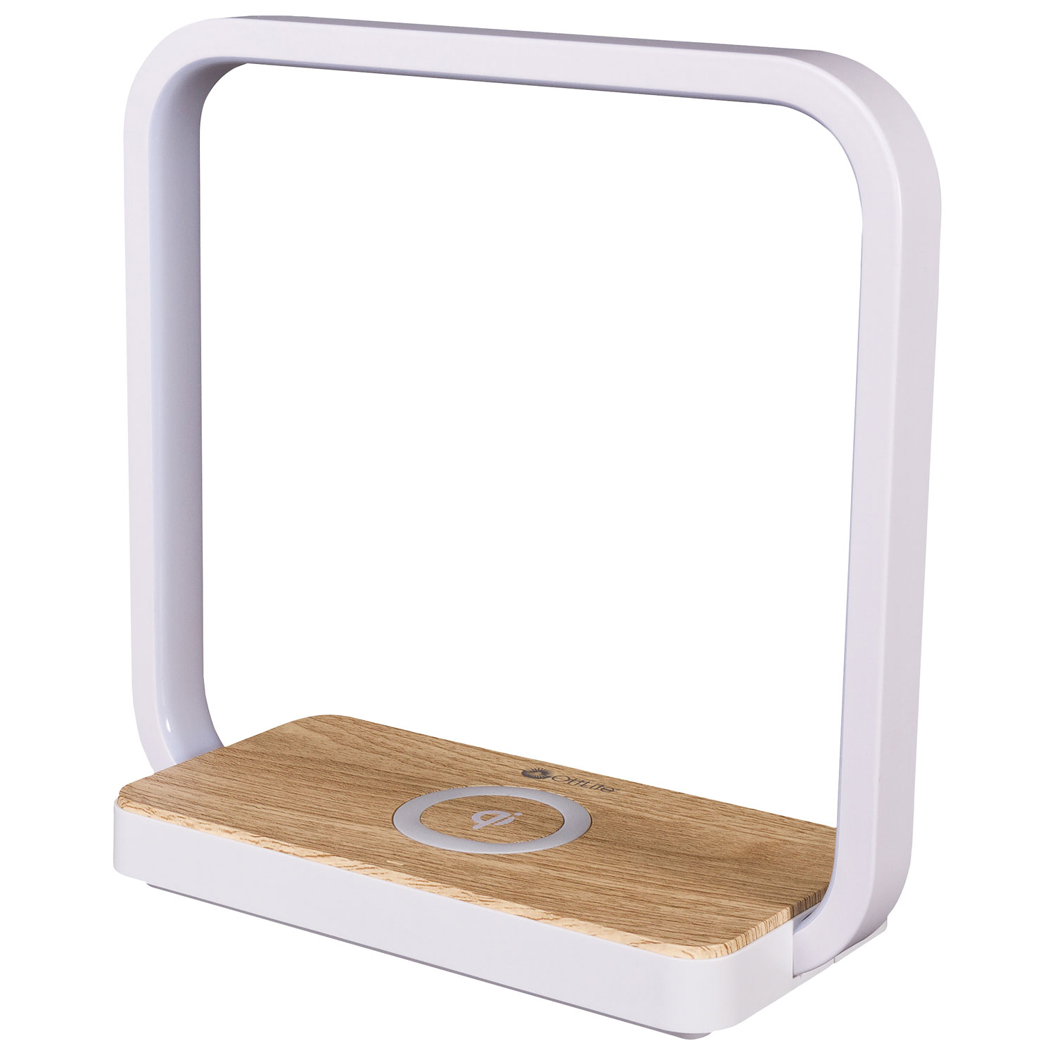 Lampe de bureau DEL traditionnelle Night Light d'OttLite avec chargement sans fil Qi - Blanc
