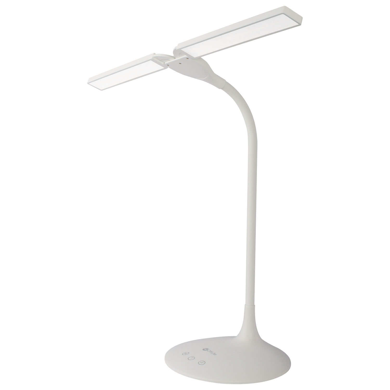 Lampe de bureau DEL traditionnelle Dual Shade d'OttLite - Blanc
