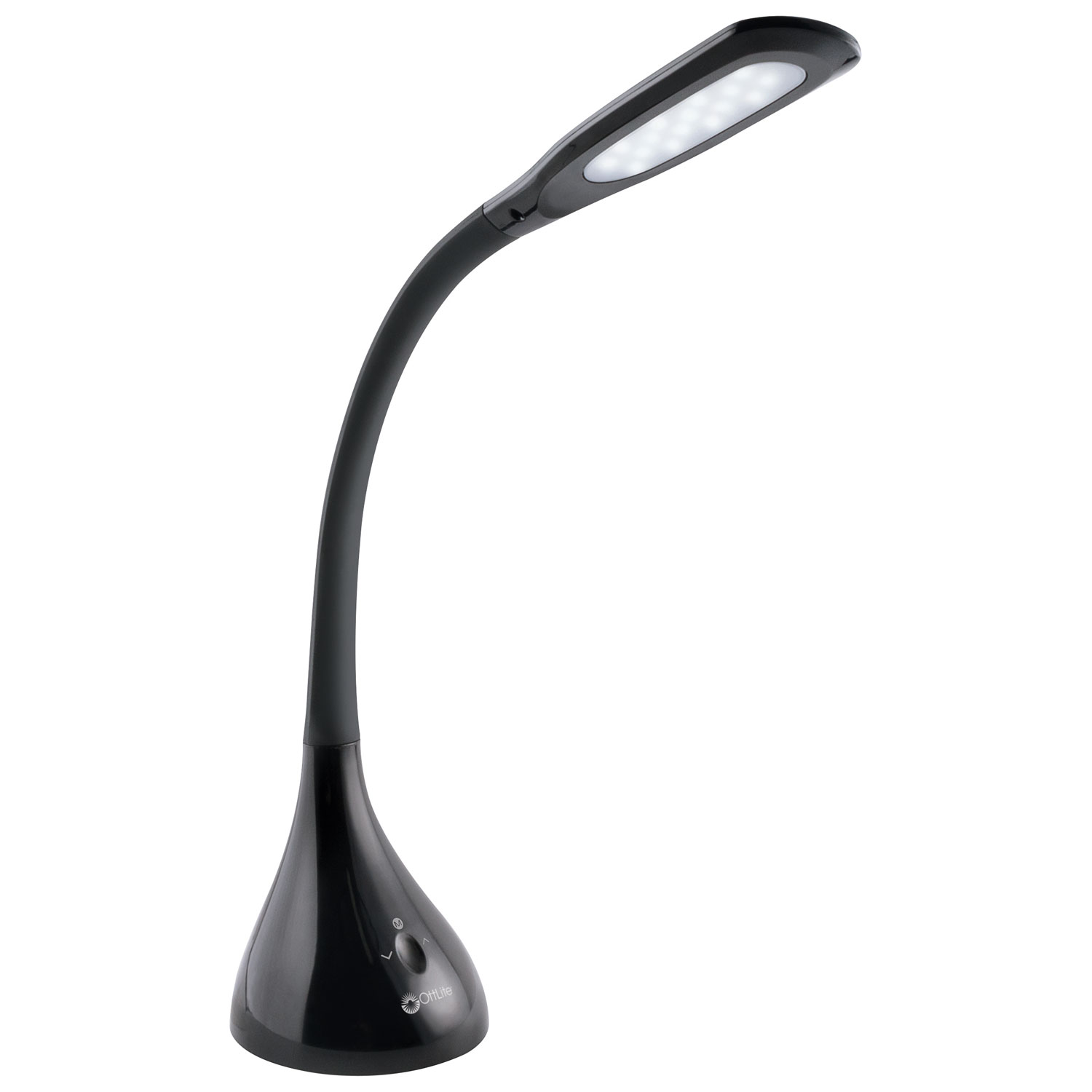 Lampe de bureau DEL traditionnelle Creative Curves d'OttLite - Noir
