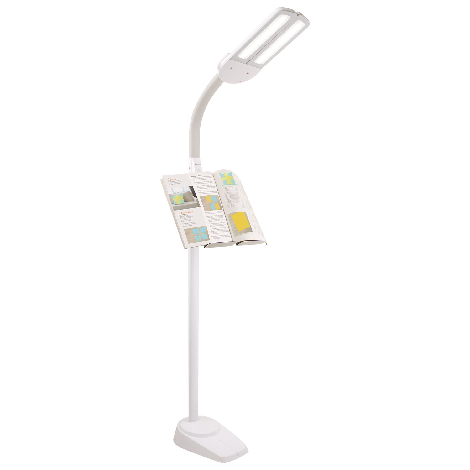OttLite Dual Shade Traditional LED Floor Lamp - Whtie