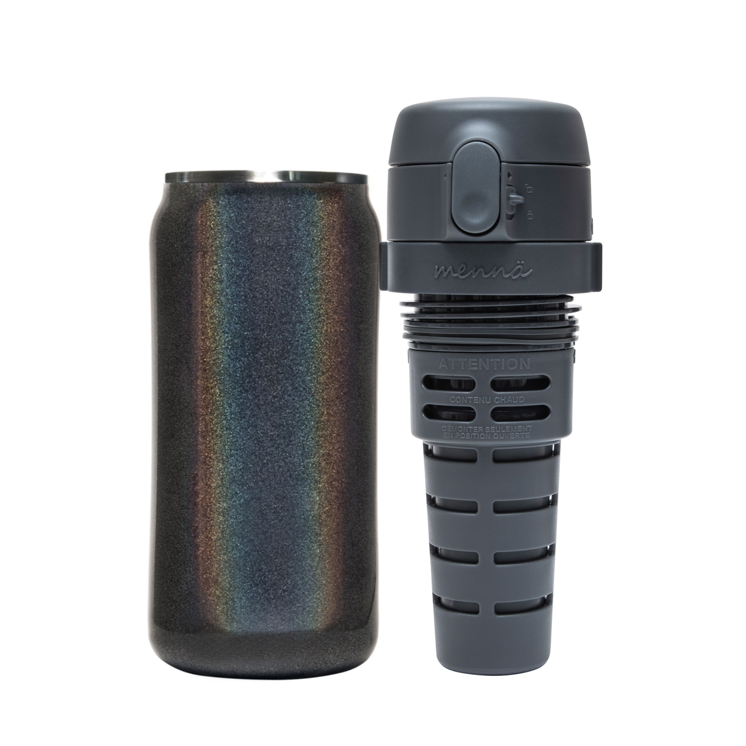 Double Walled Stainless Steel Tea & Beverage Travel Mug with Patented Infuser Control 16oz.