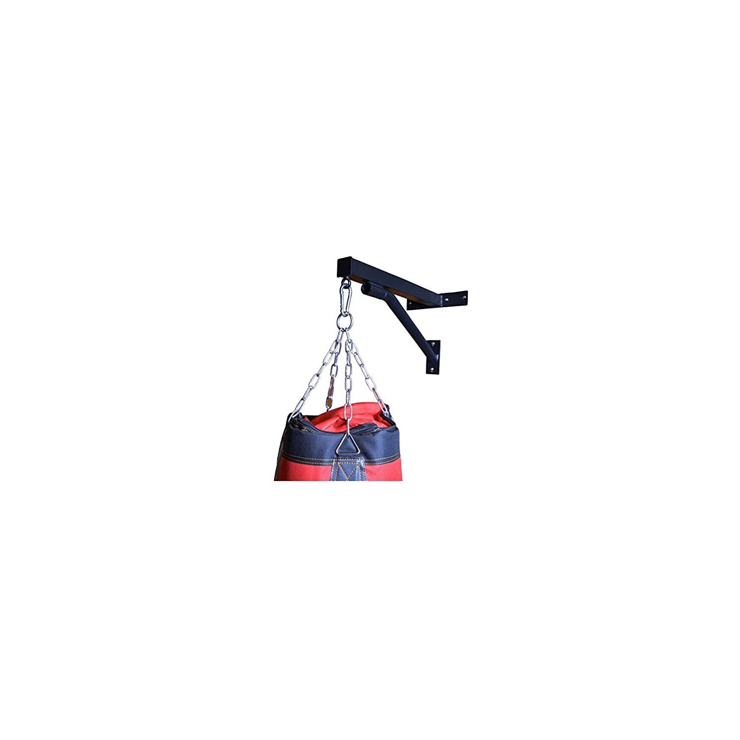 Iron Jack Heavy Bag Punching Bag Unfilled 3 in 1 Full Set, Includes Wall Mount Hanger with Chains, Pair of MMA Gloves, Boxing Bag, for KickBoxing,