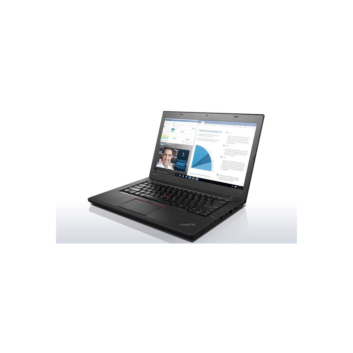 Ordinateur portable professionnel Lenovo Thinkpad T460 : Intel i5-6300U 2,4 GHz, 4 Go de RAM, 240 Go de SSD, écran de 14 pouces, webcam, HDMI, Win 10