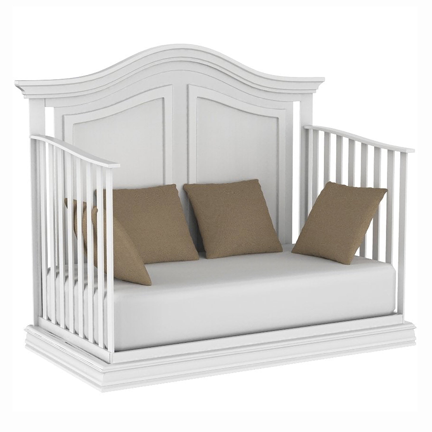 Verona 4 in 1 Baby Crib and Bed, Made in Canada, White