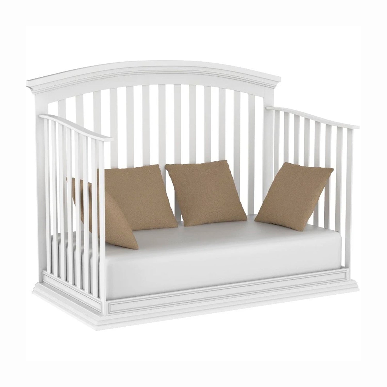 Helena Convertible Premium Baby Crib, White