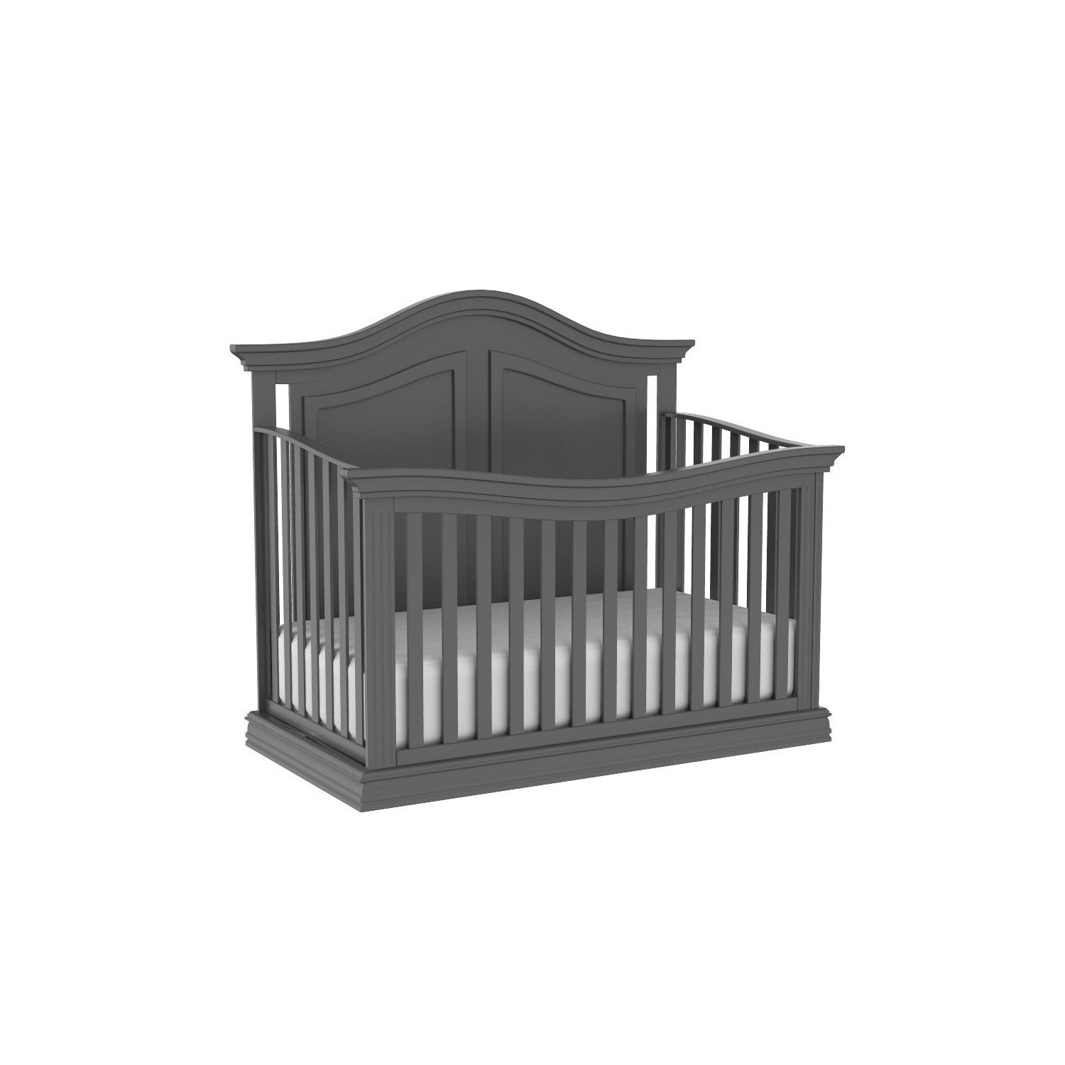Verona 4 in 1 Baby Crib and Bed, Charcoal