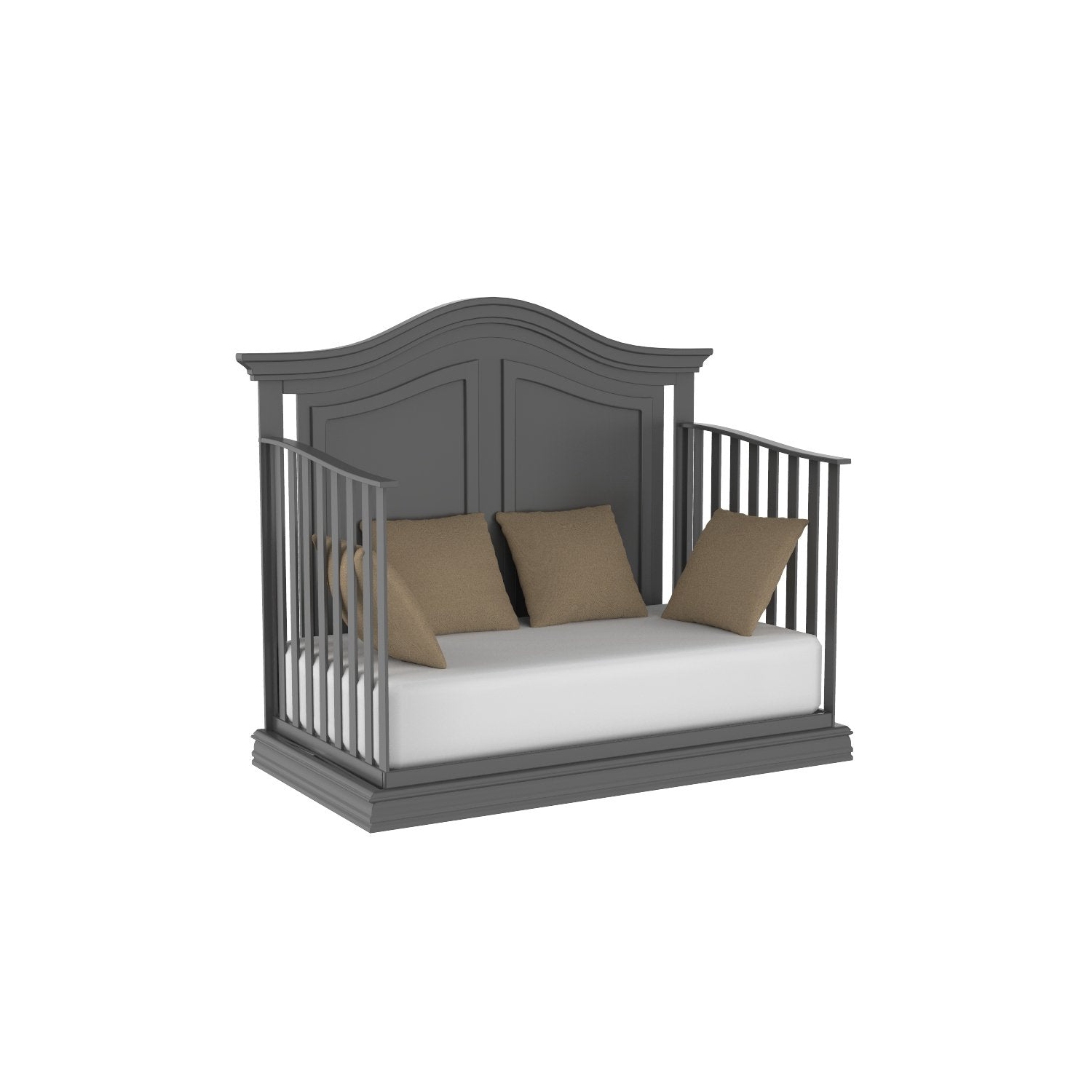 Lit de bébé 4-en-1 Verona, gris foncé