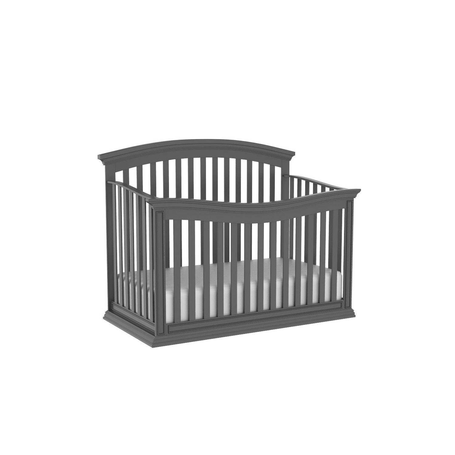 Lit de bébé transformable haut de gamme Helena, gris foncé