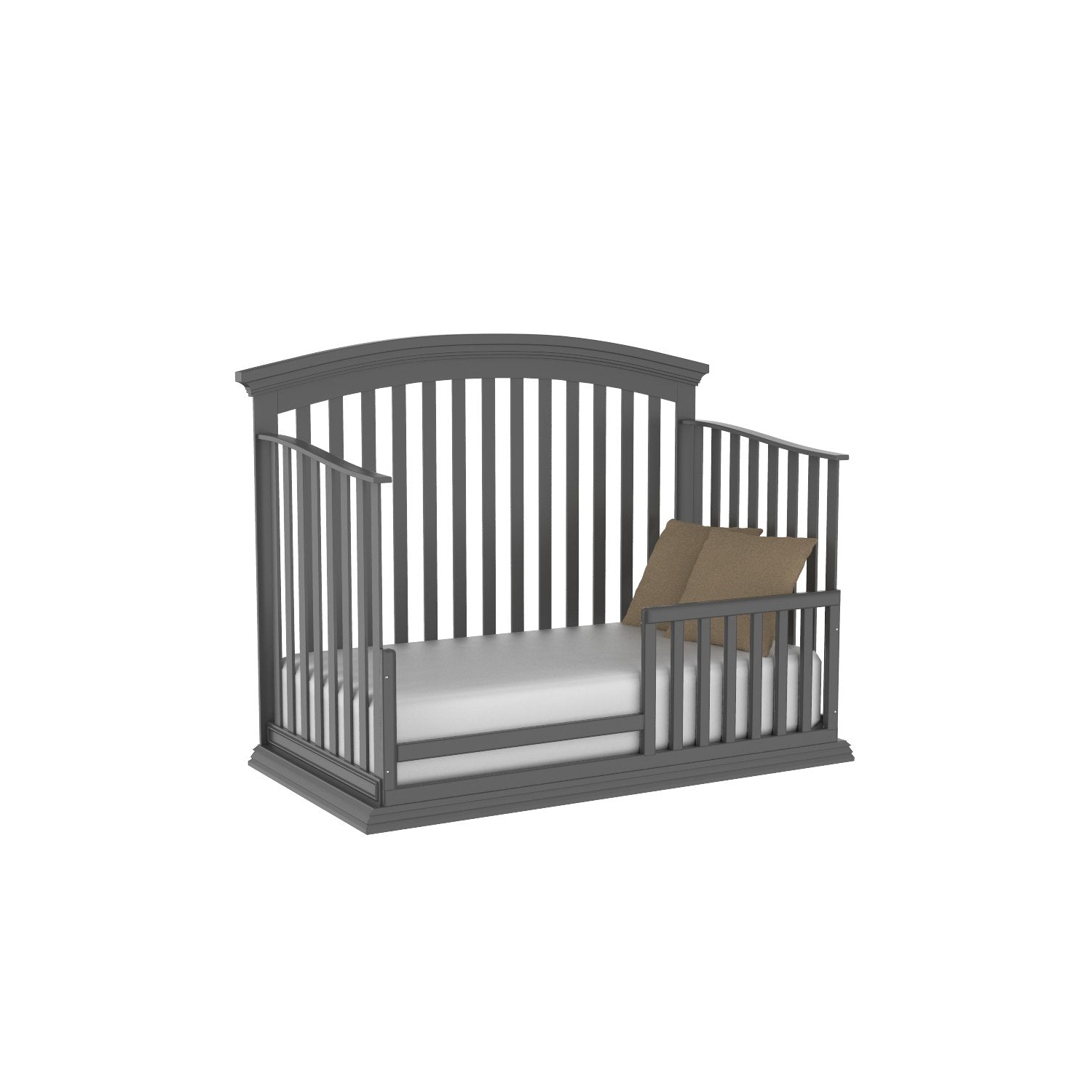Lit de bébé transformable haut de gamme Helena, gris foncé