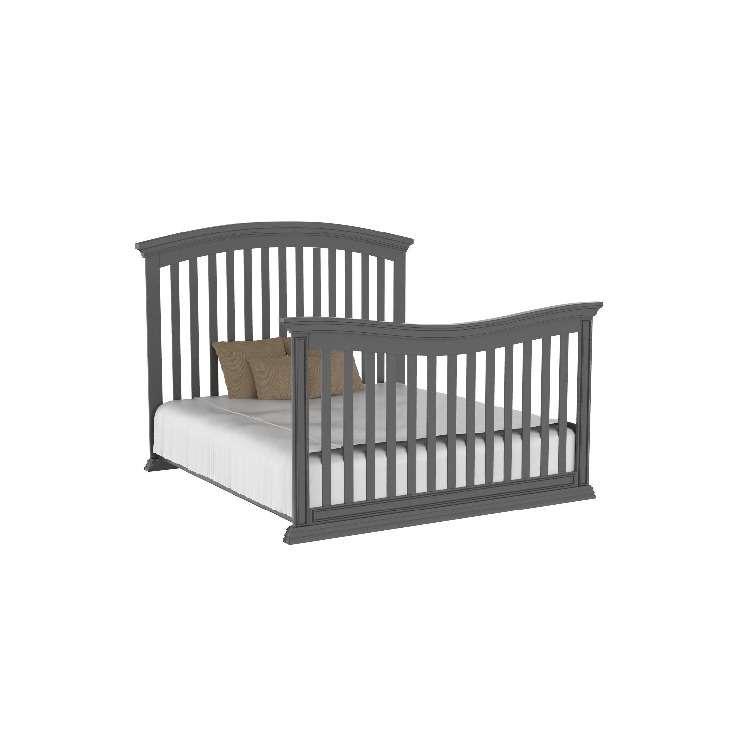 Lit de bébé transformable haut de gamme Helena, gris foncé