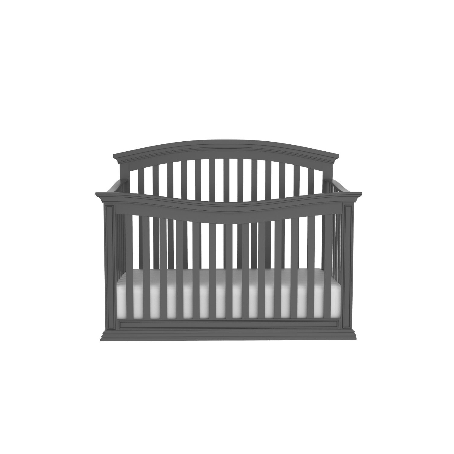 Lit de bébé transformable haut de gamme Helena, gris foncé