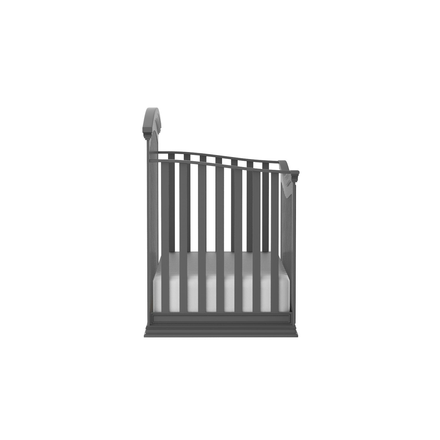 Lit de bébé transformable haut de gamme Helena, gris foncé