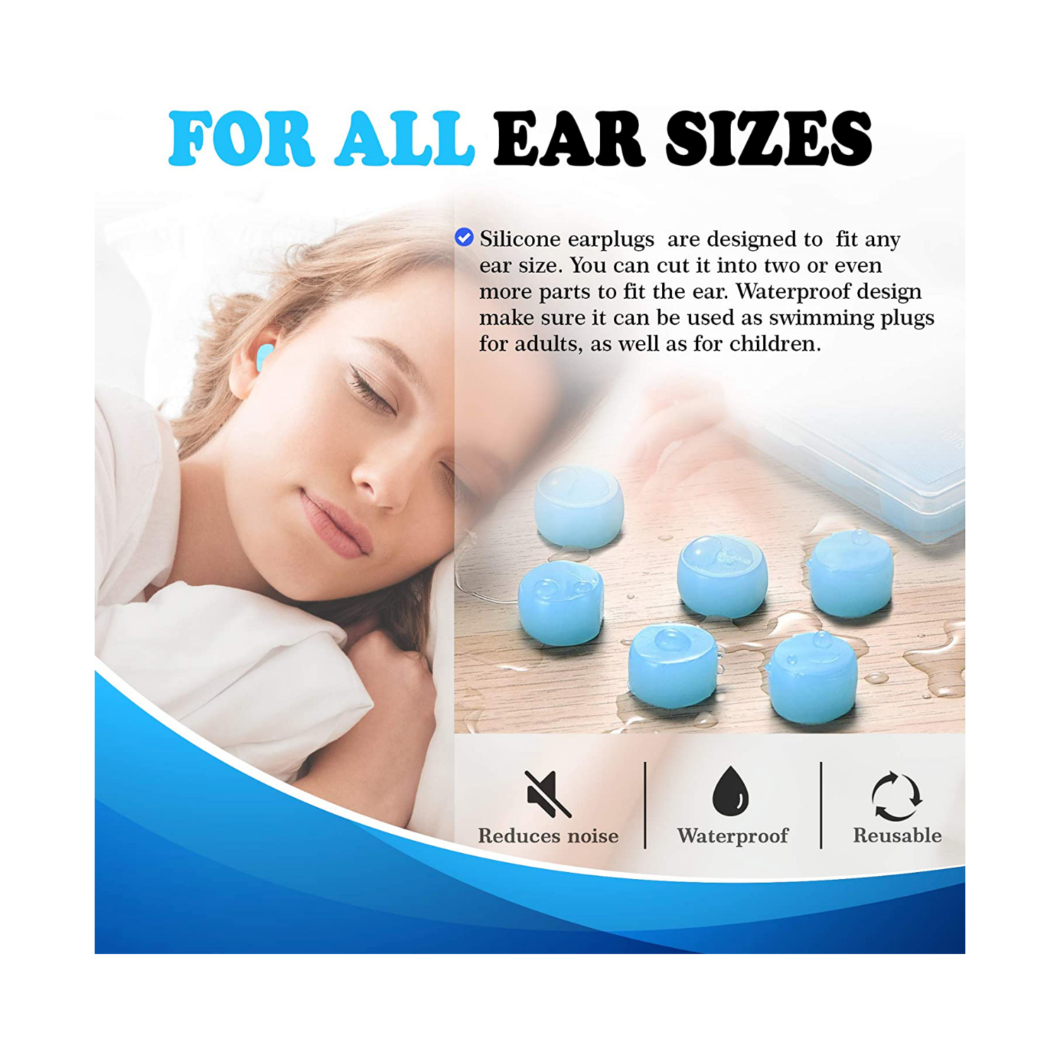 ISTAR Soft Silicone Ear Plugs for Noise Reduction Sleeping Meditation Study Swimming Travel Earplugs Reusable - 12Pcs