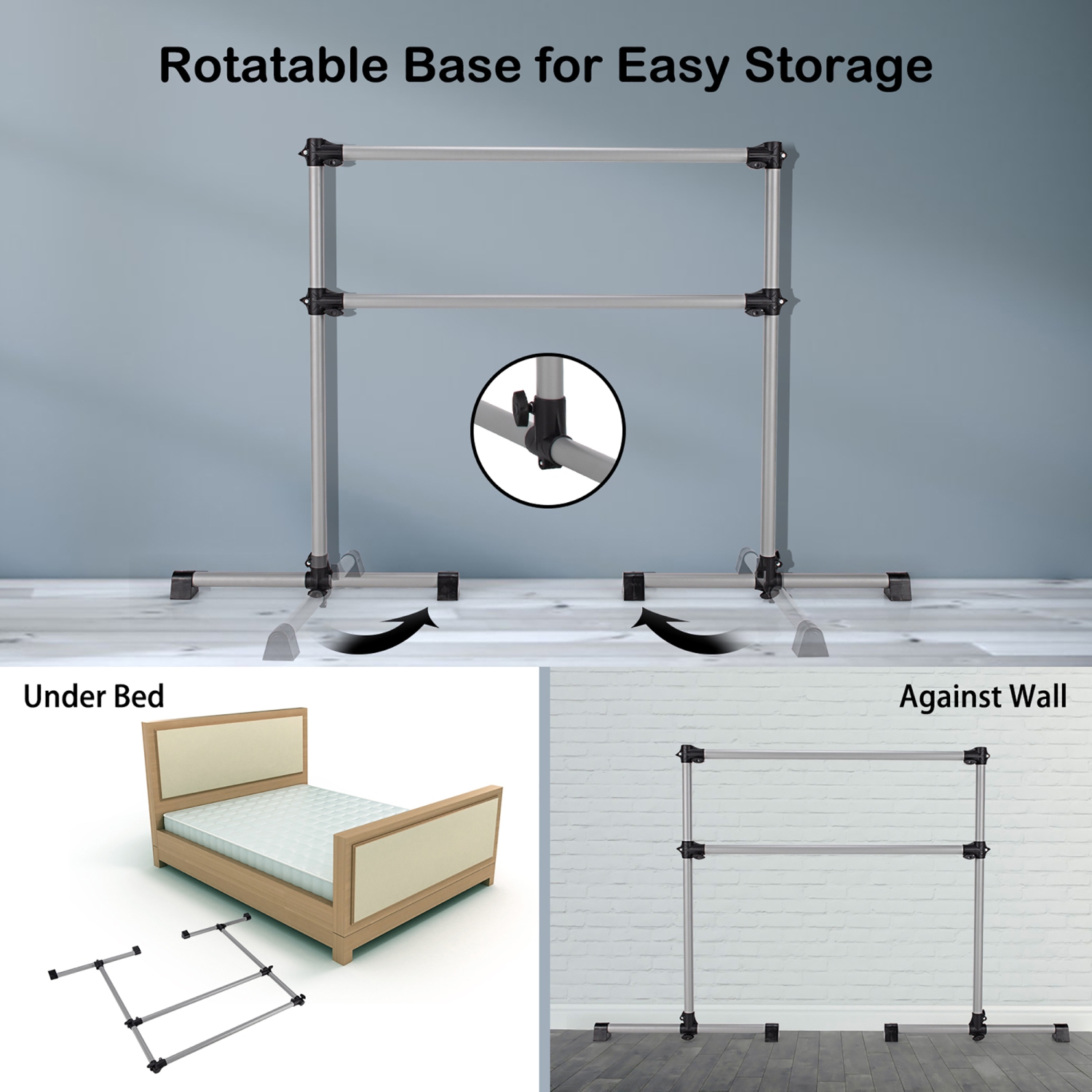 Goplus 4FT Portable Double Freestanding Ballet Barre Dancing Stretching