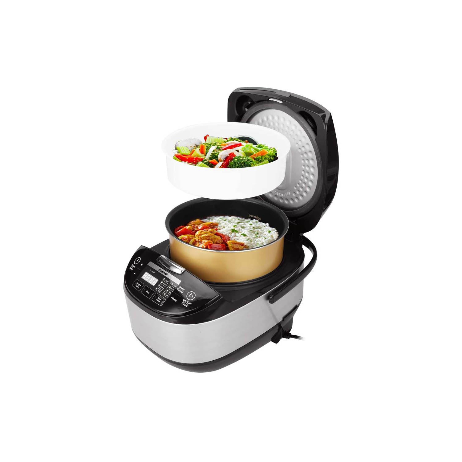 COMFEE' 10-Cup Fuzzy Logic Rice Cooker with 11 Presets, Auto Keep Warm, and 24-Hour Delay Timer, Multi-Function Asian Style Cooker