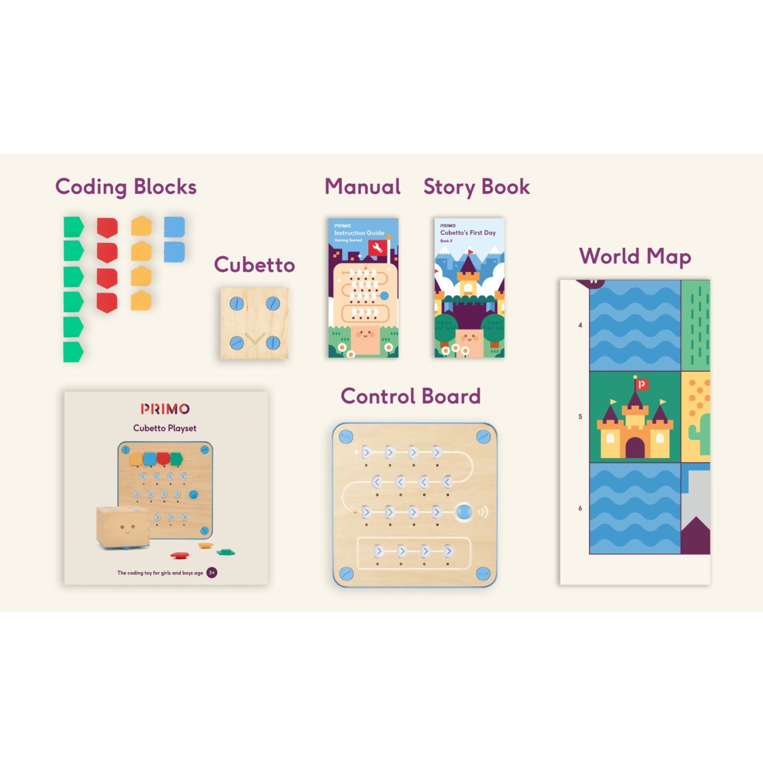 Cubetto Educational Coding Robot. Screen-free coding for early years | Educational Fun Robot Toy - Programmable Robot Toys for Kids | Above 3 years