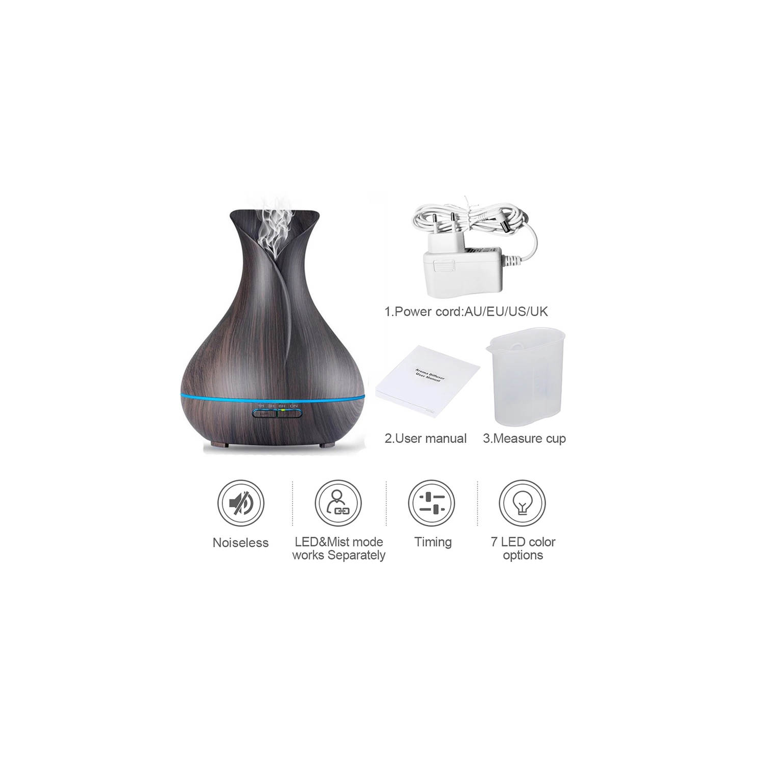 AROMATHERAPY-550 ml essential oil Diffuser with Remote control for Home, Office, Bedroom, Living Room, Study, Yoga Quiet Cool Mist Humidifier. 7